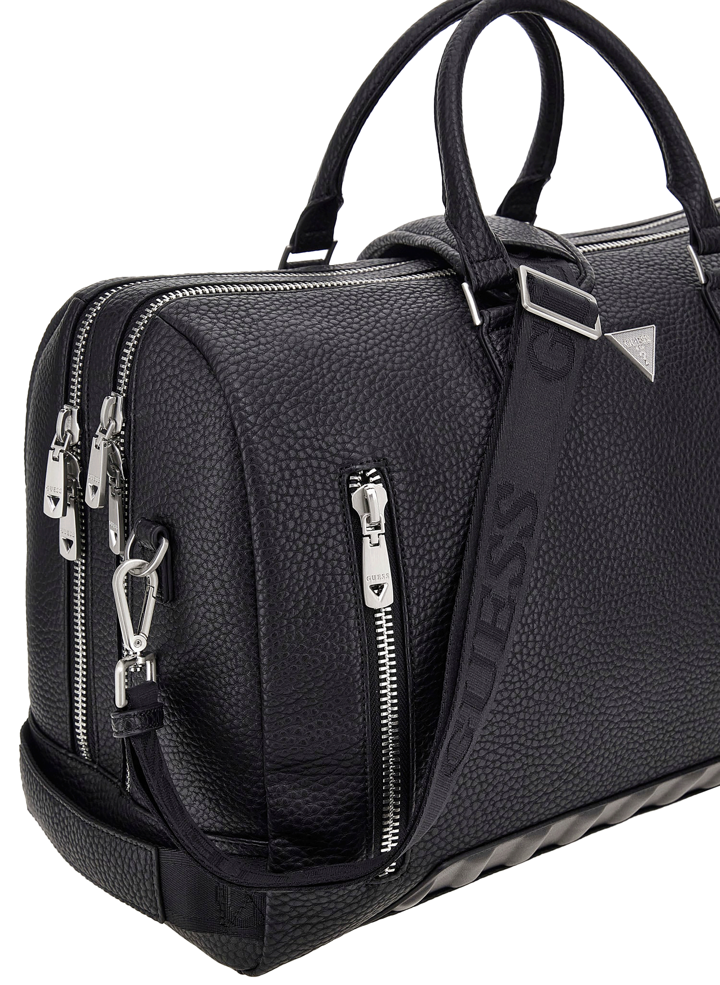 Crackled travel bag GUESS Black