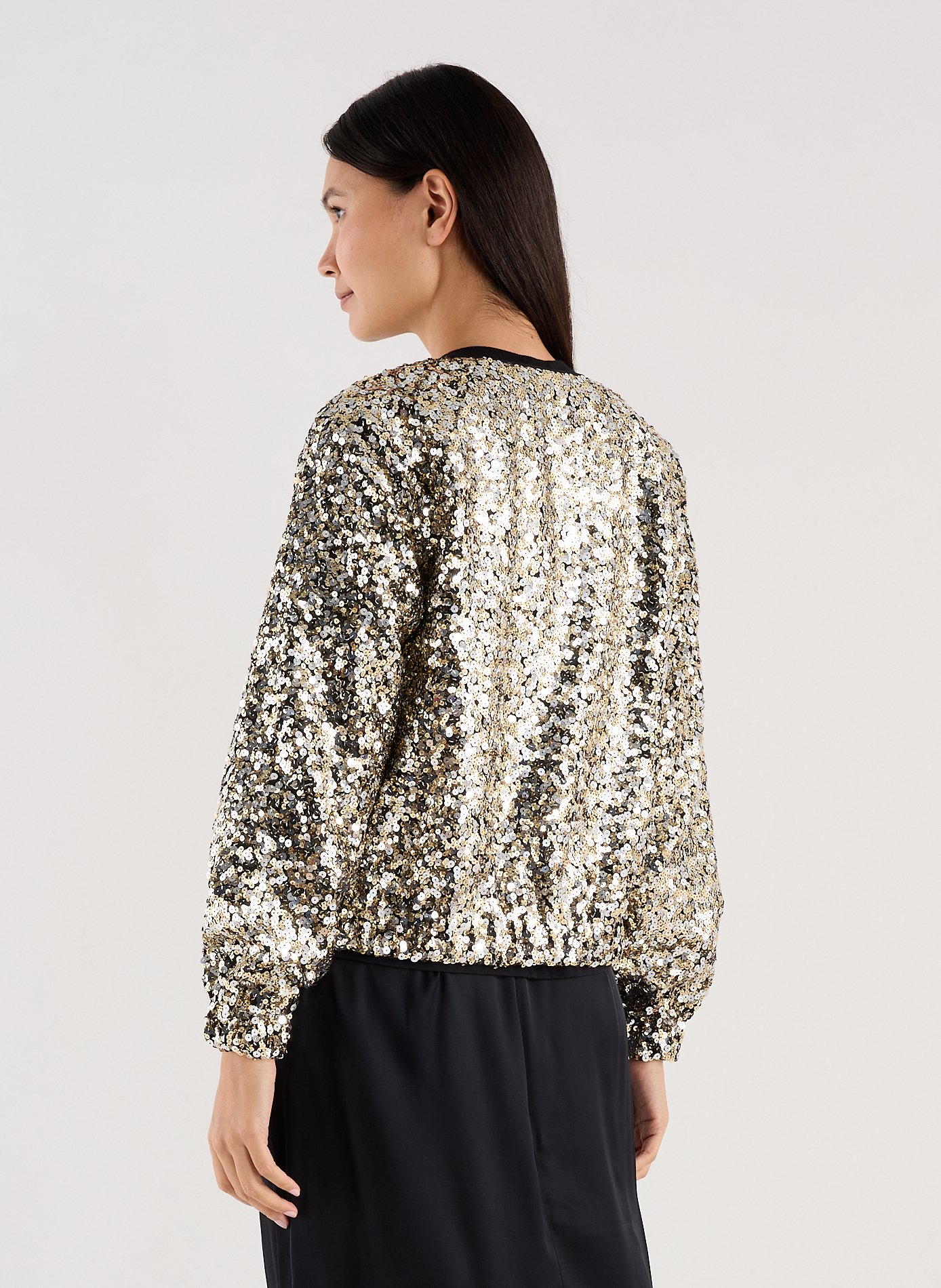 Round neck sequin bombers Wayet SAISON 1865 Golden