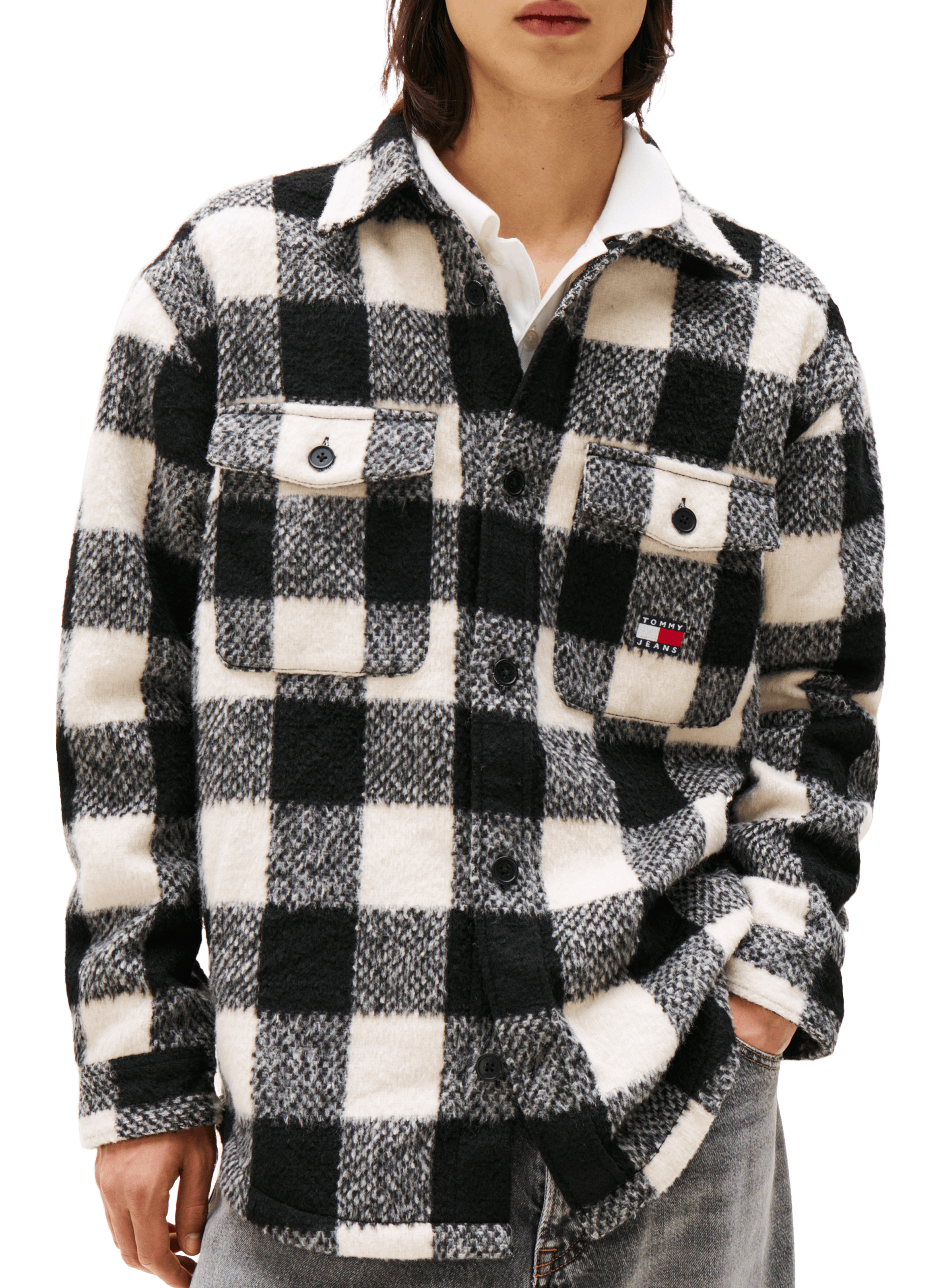 TOMMY HILFIGER Surchemise oversize à carreaux Multicolore