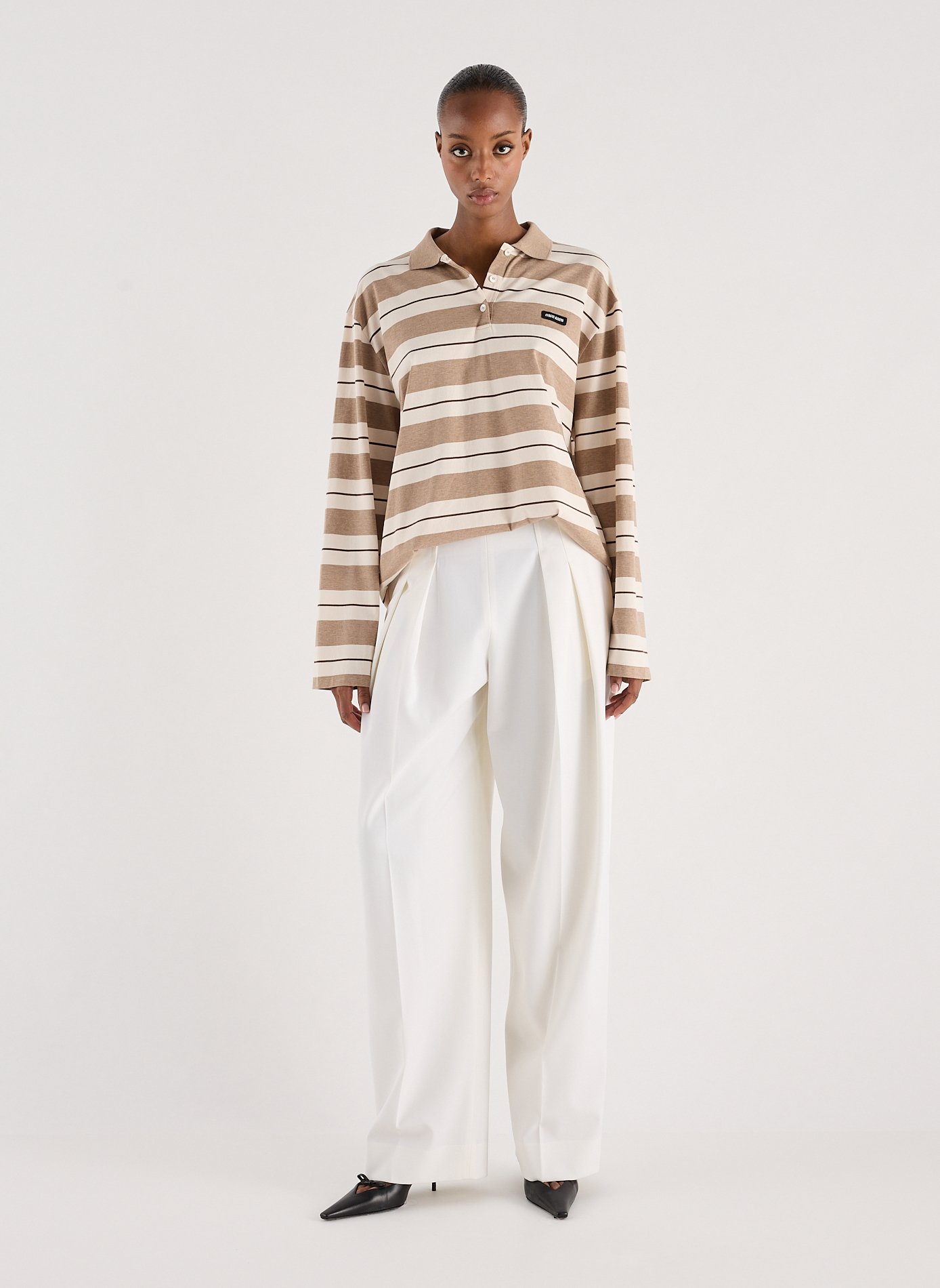 Polo manches longues MIU MIU Multicolore