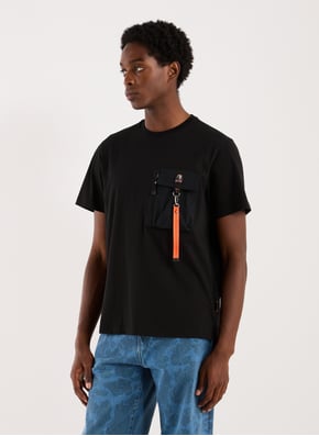 Straight fit t-shirt with pocket in cotton PARAJUMPERS Straight fit t-shirt with pocket in cotton PARAJUMPERS