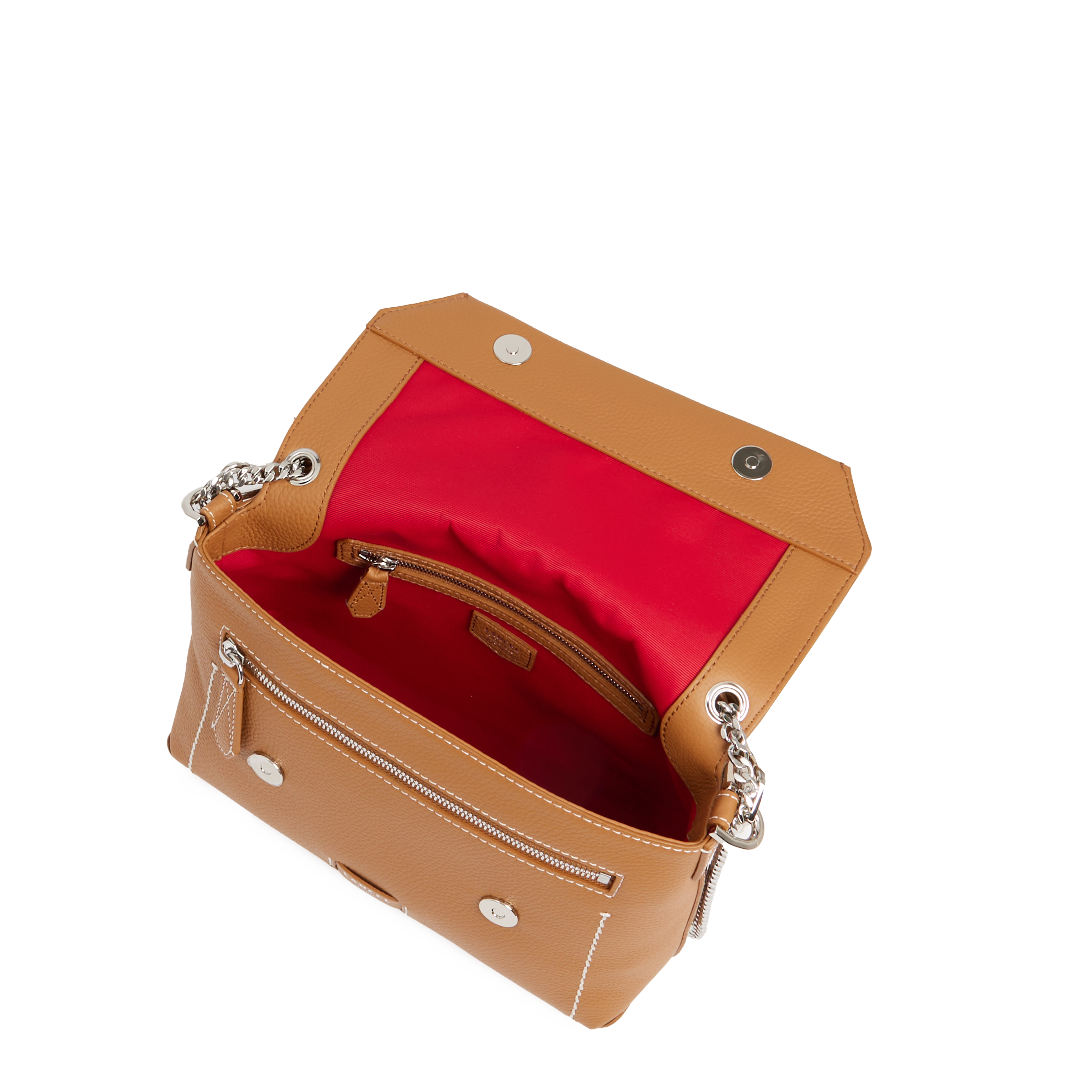 Sac rabat m ninon soft de lancel en cuir LANCEL Marron