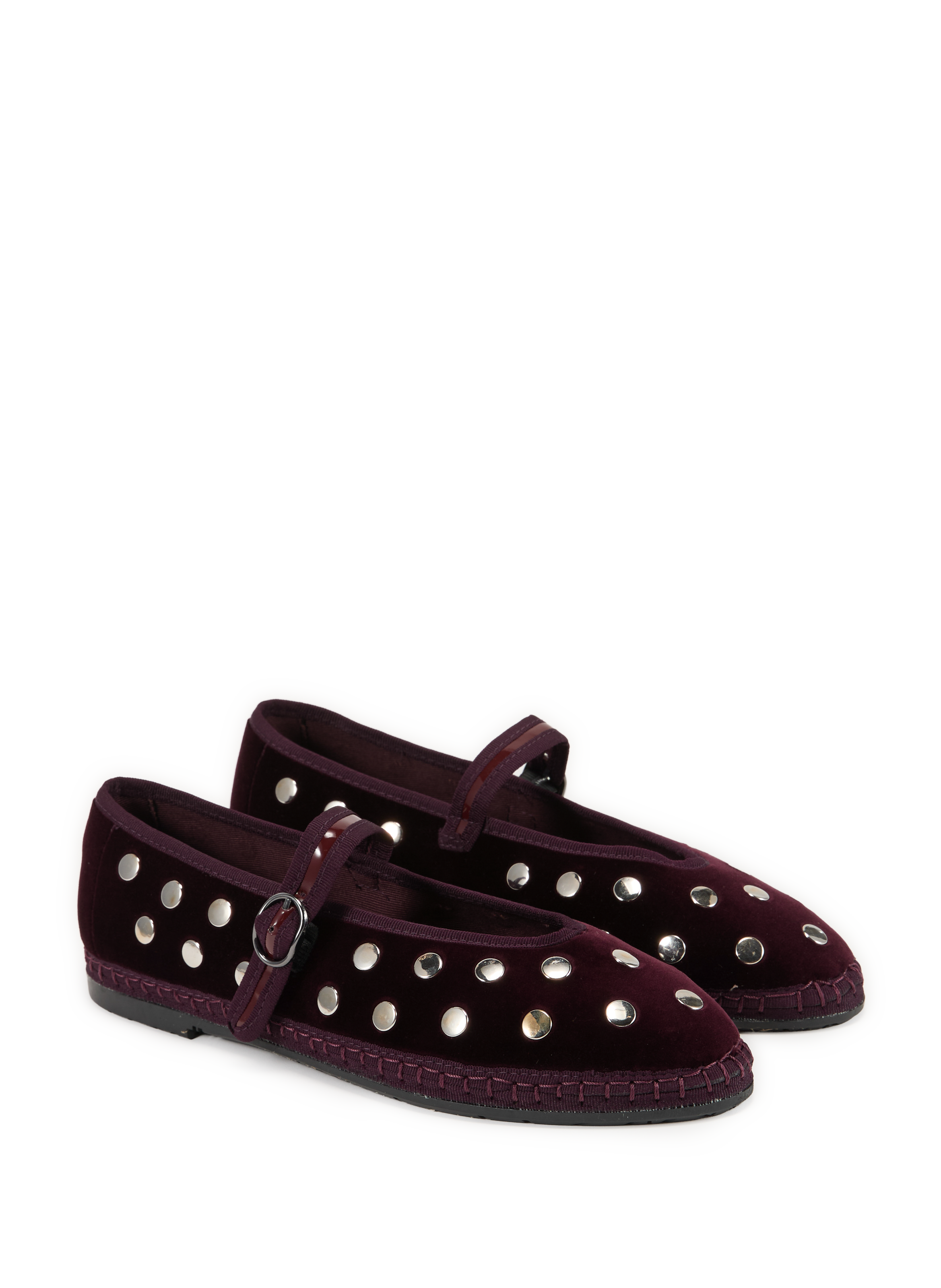 Ballerines à strass en coton mélangé FLABELUS Rouge