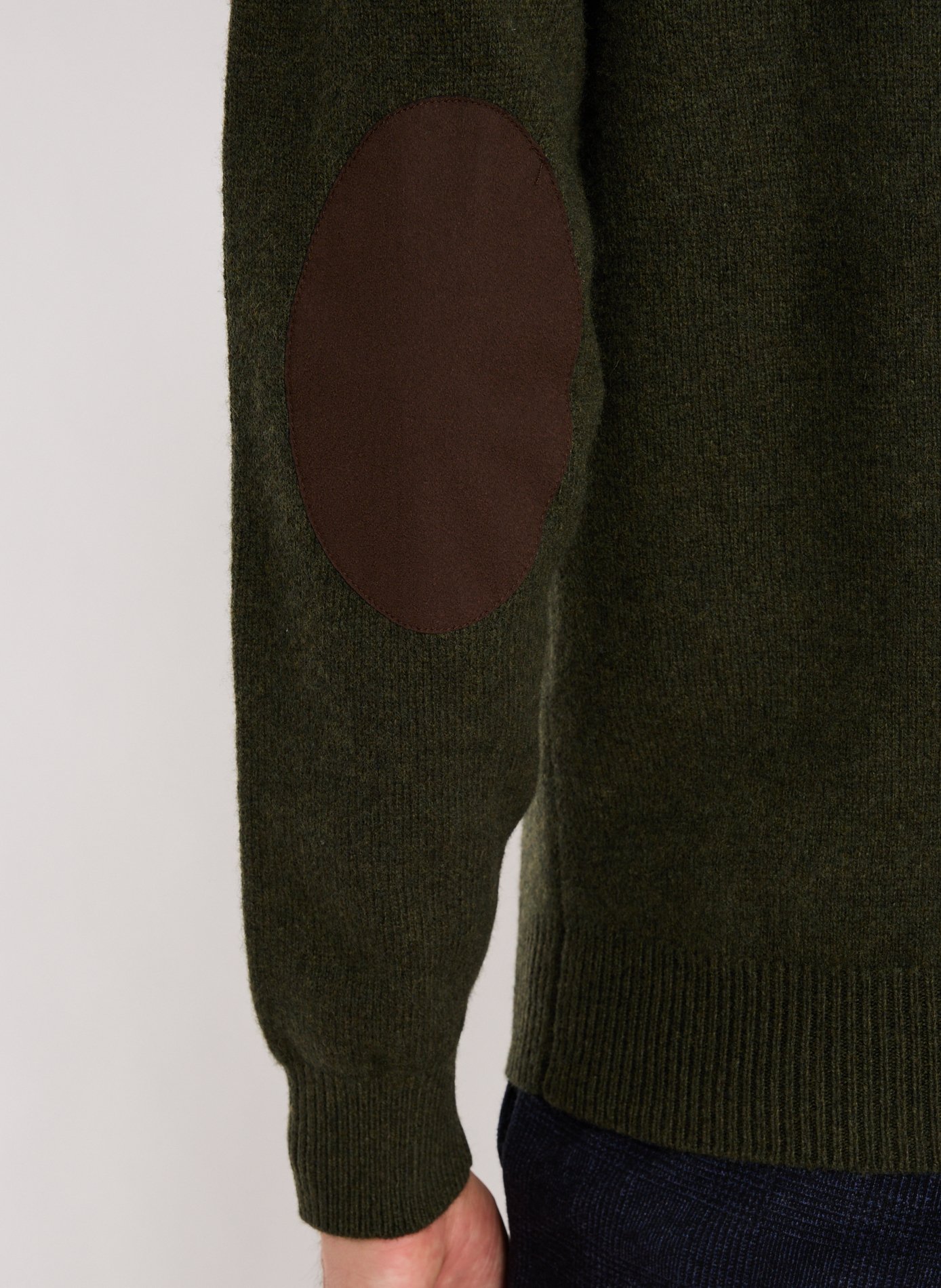 High collar sweatshirt in wool HACKETT Green