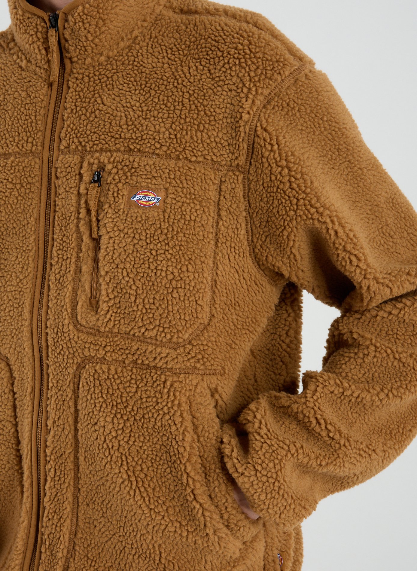 Veste polaire à col montant DICKIES Marron