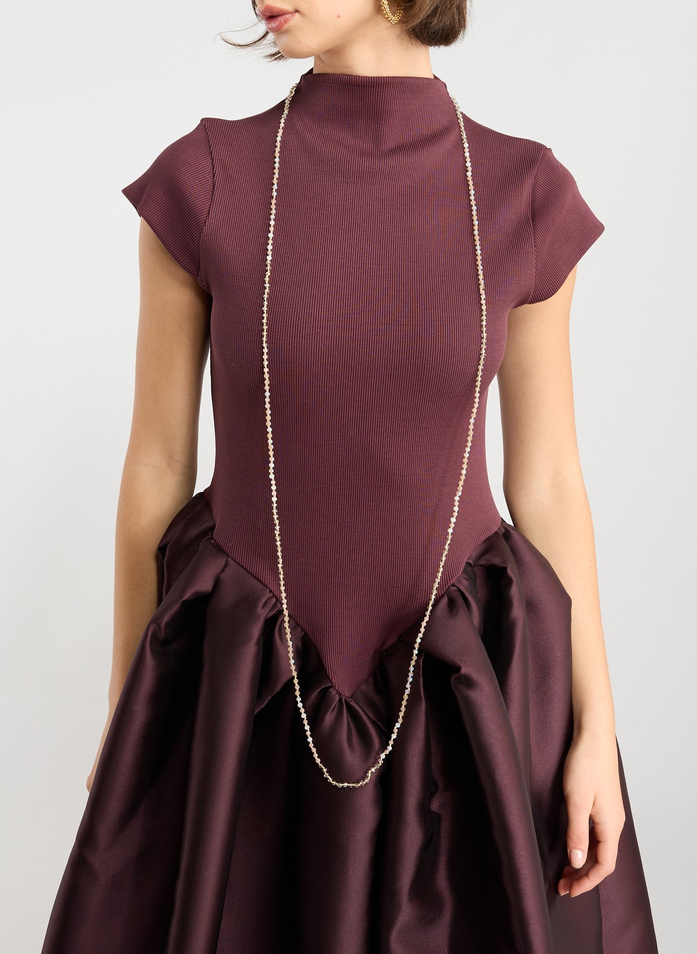 Collier sautoir à perles AU PRINTEMPS PARIS Rose