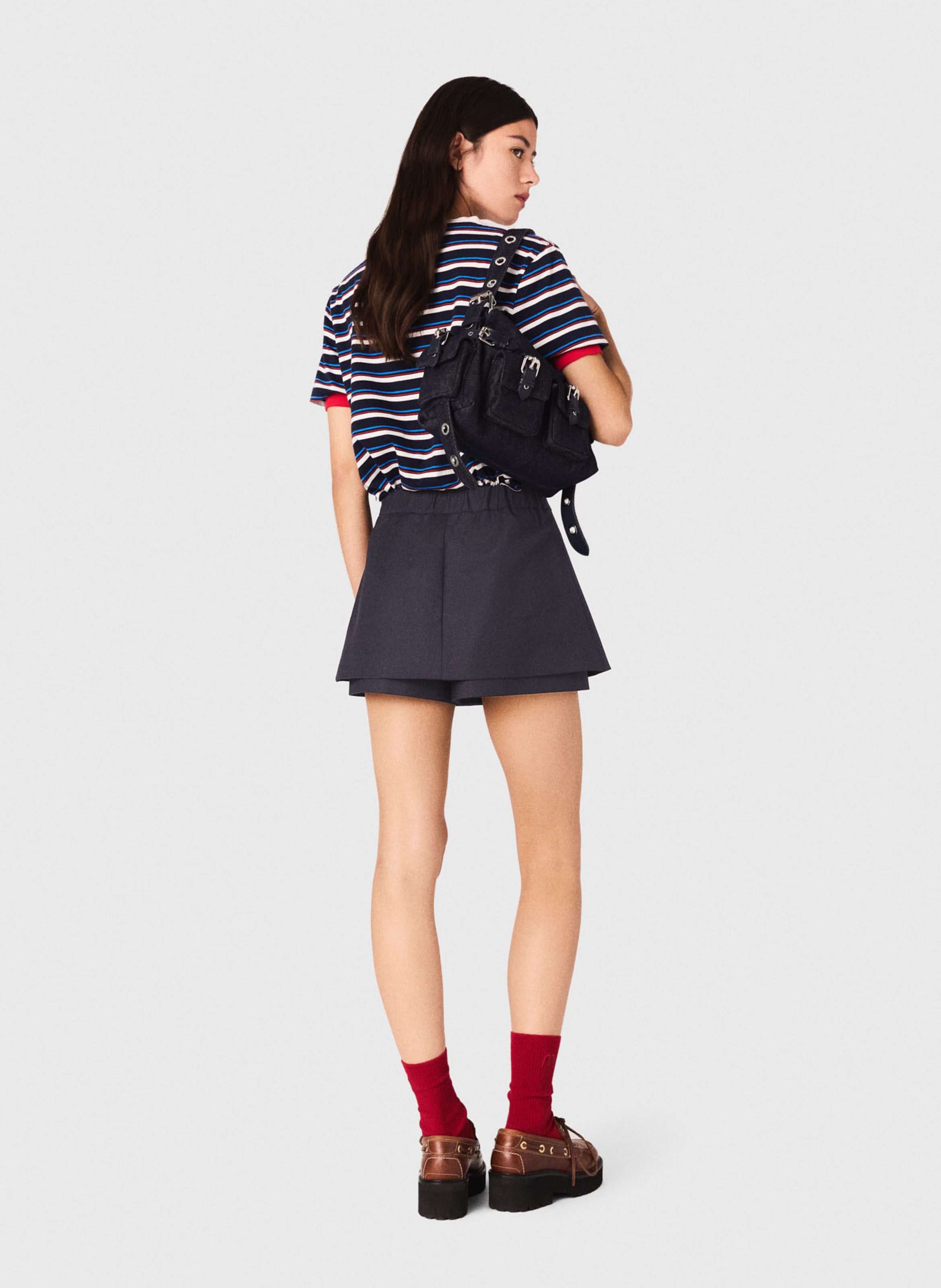 Short trompe l'oeil MAJE Bleu