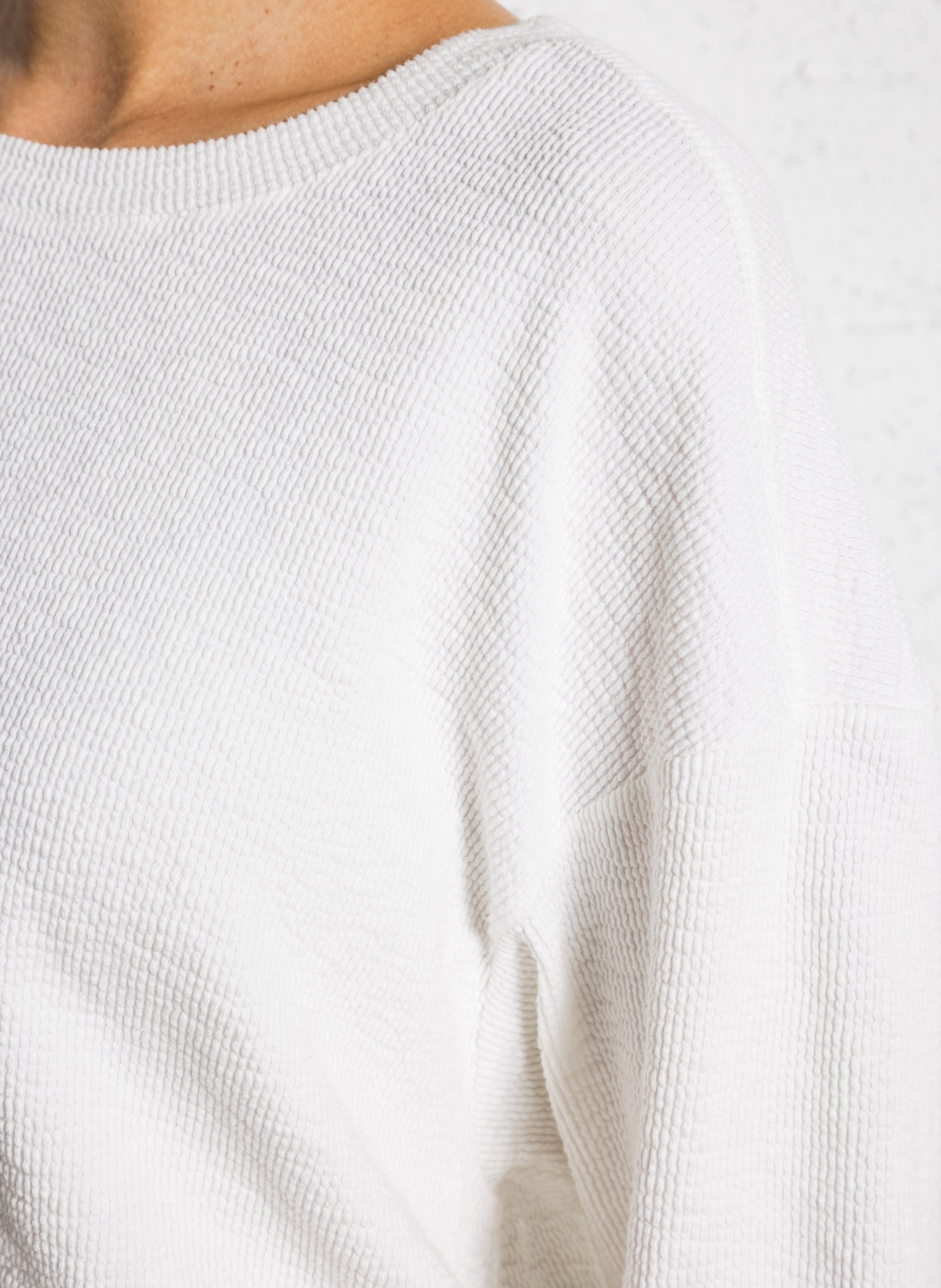 Tee-shirt ample manches 7/8ème yruki AMERICAN VINTAGE Blanc