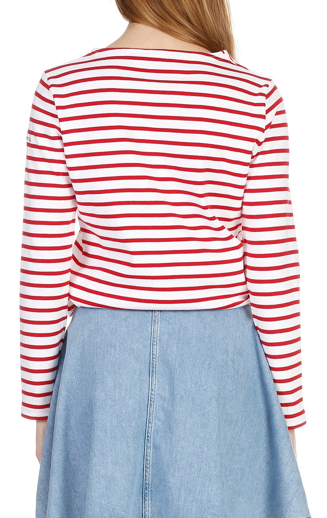 Marinière col rond en coton ARMOR-LUX Blanc