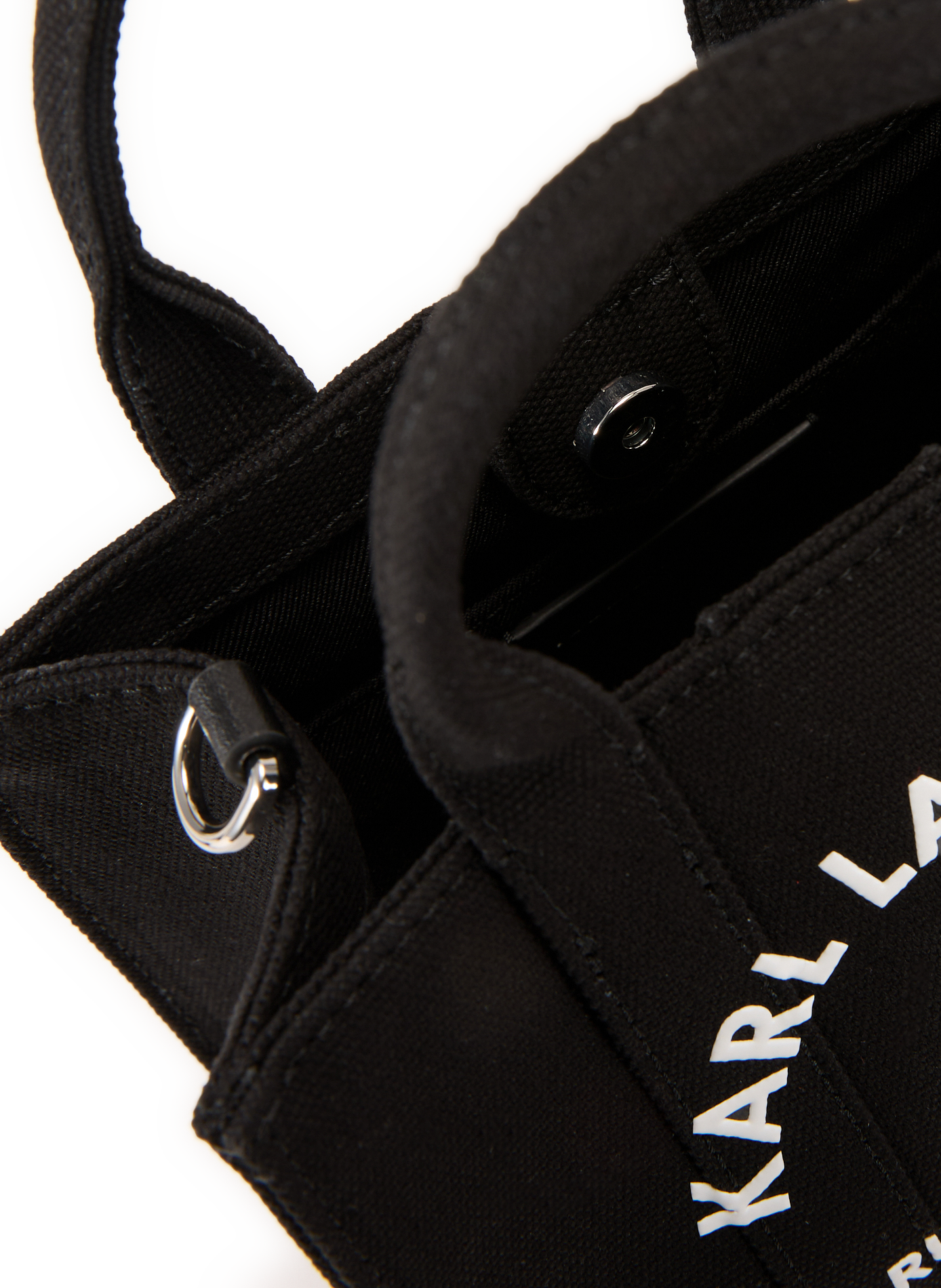 Sac à main en coton KARL LAGERFELD Noir