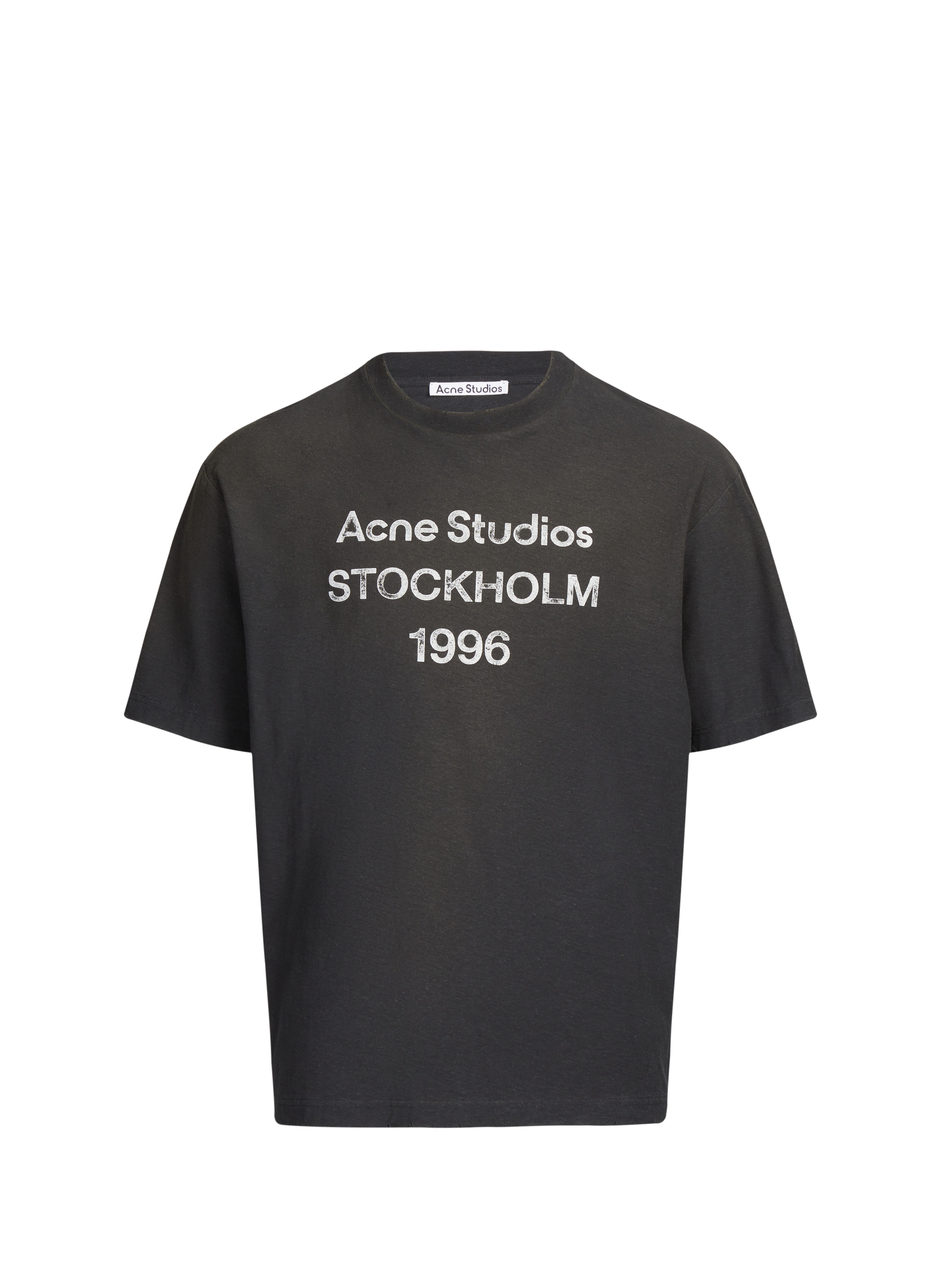 Cotton and hemp t-shirt ACNE STUDIOS Black