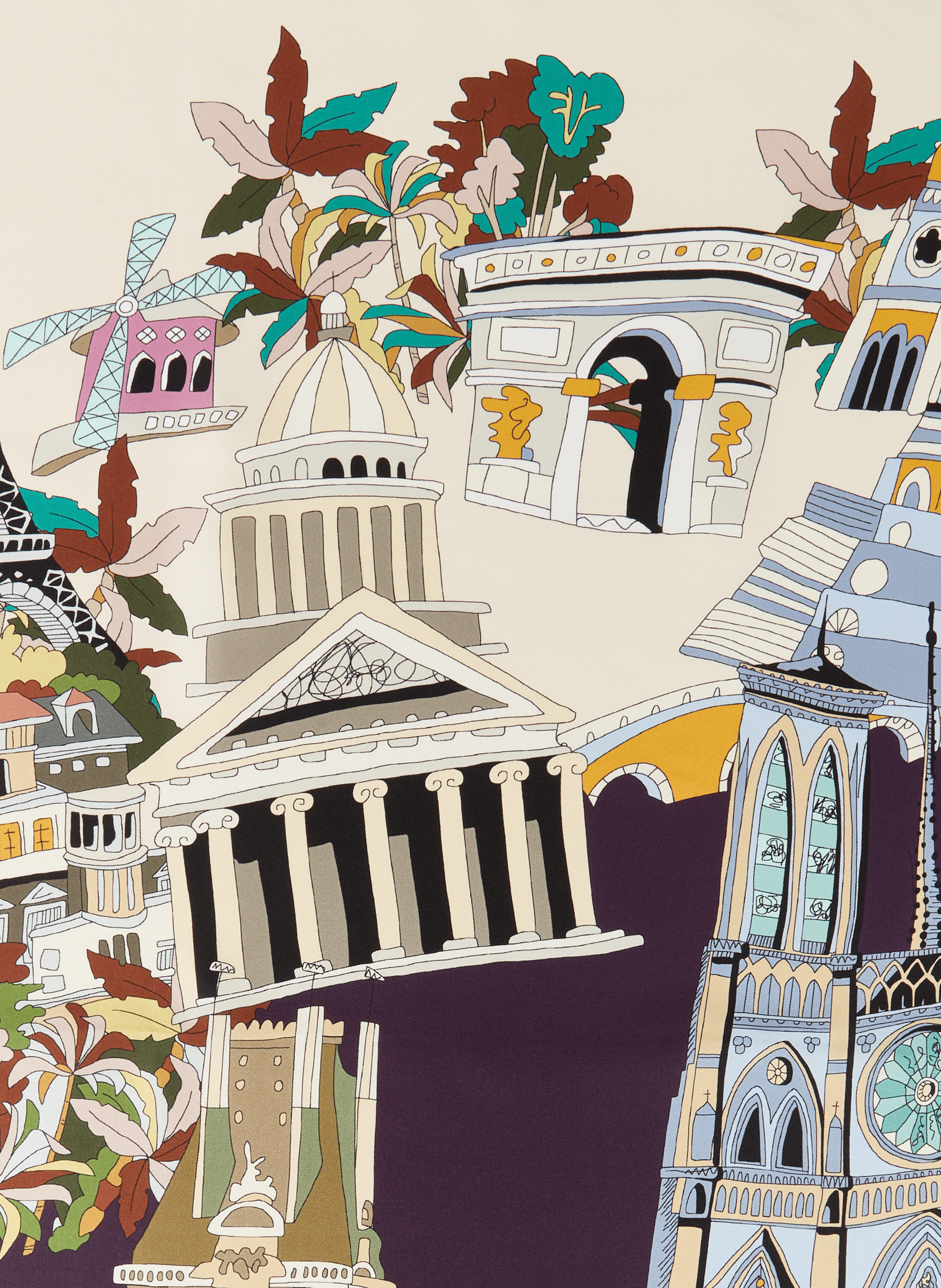 Silk scarf with pattern AU PRINTEMPS PARIS Multicolour