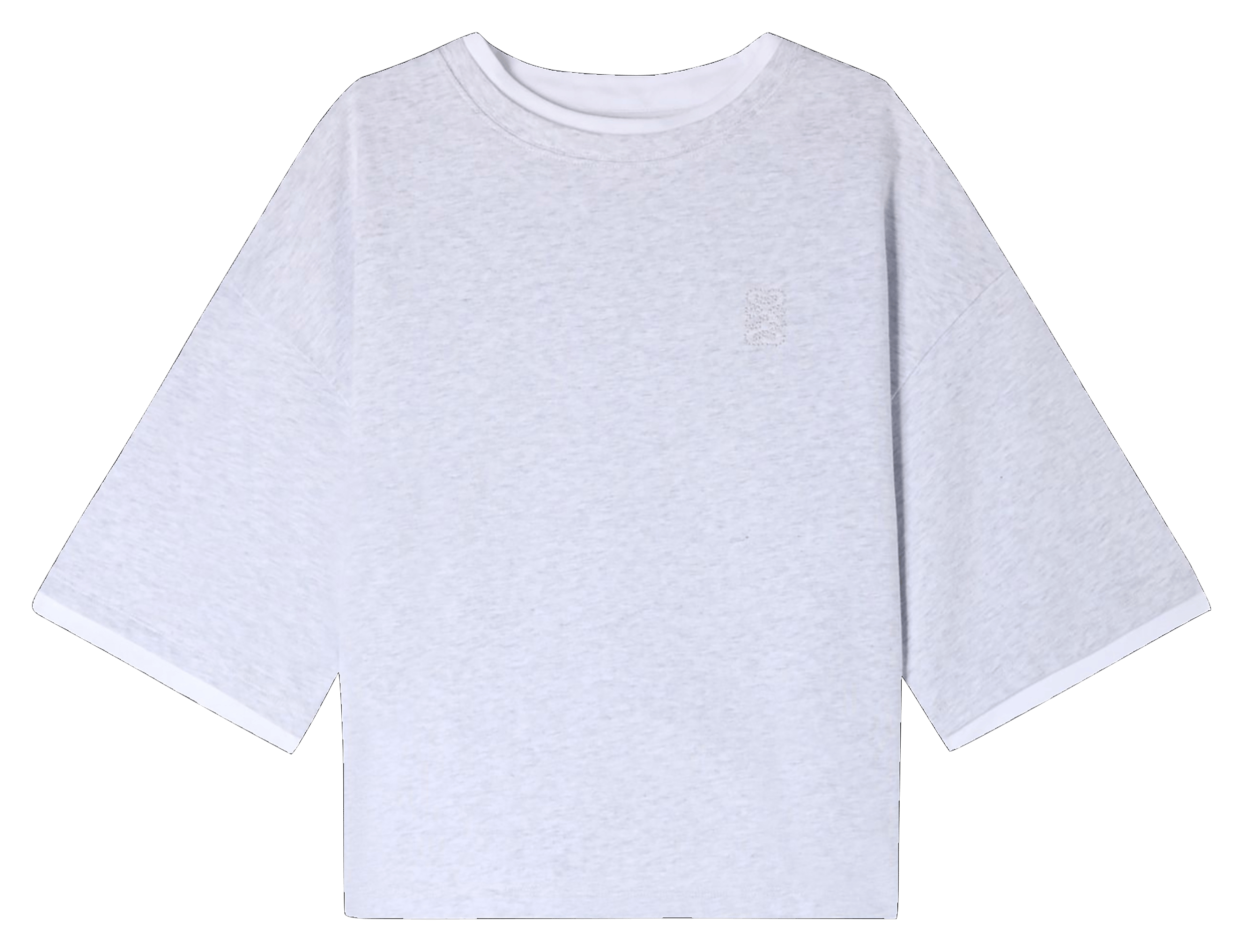 Tee-shirt oversize col rond en coton SANDRO Gris