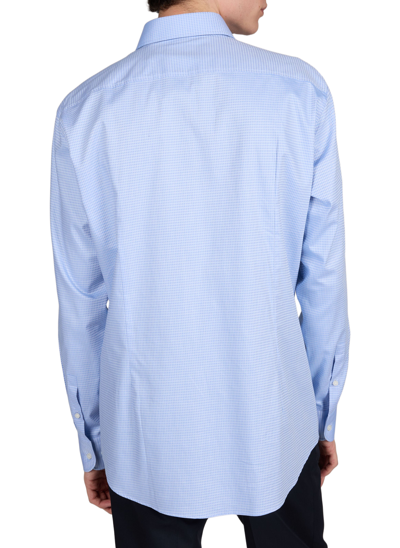 Chemise Hank à motif en coton mélangé BOSS Bleu