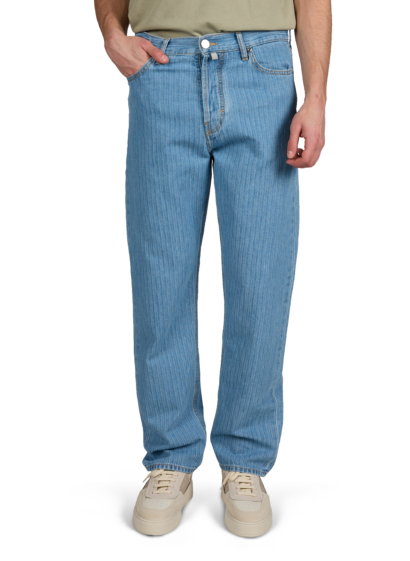 Jean droit en coton JACOB COHEN Bleu