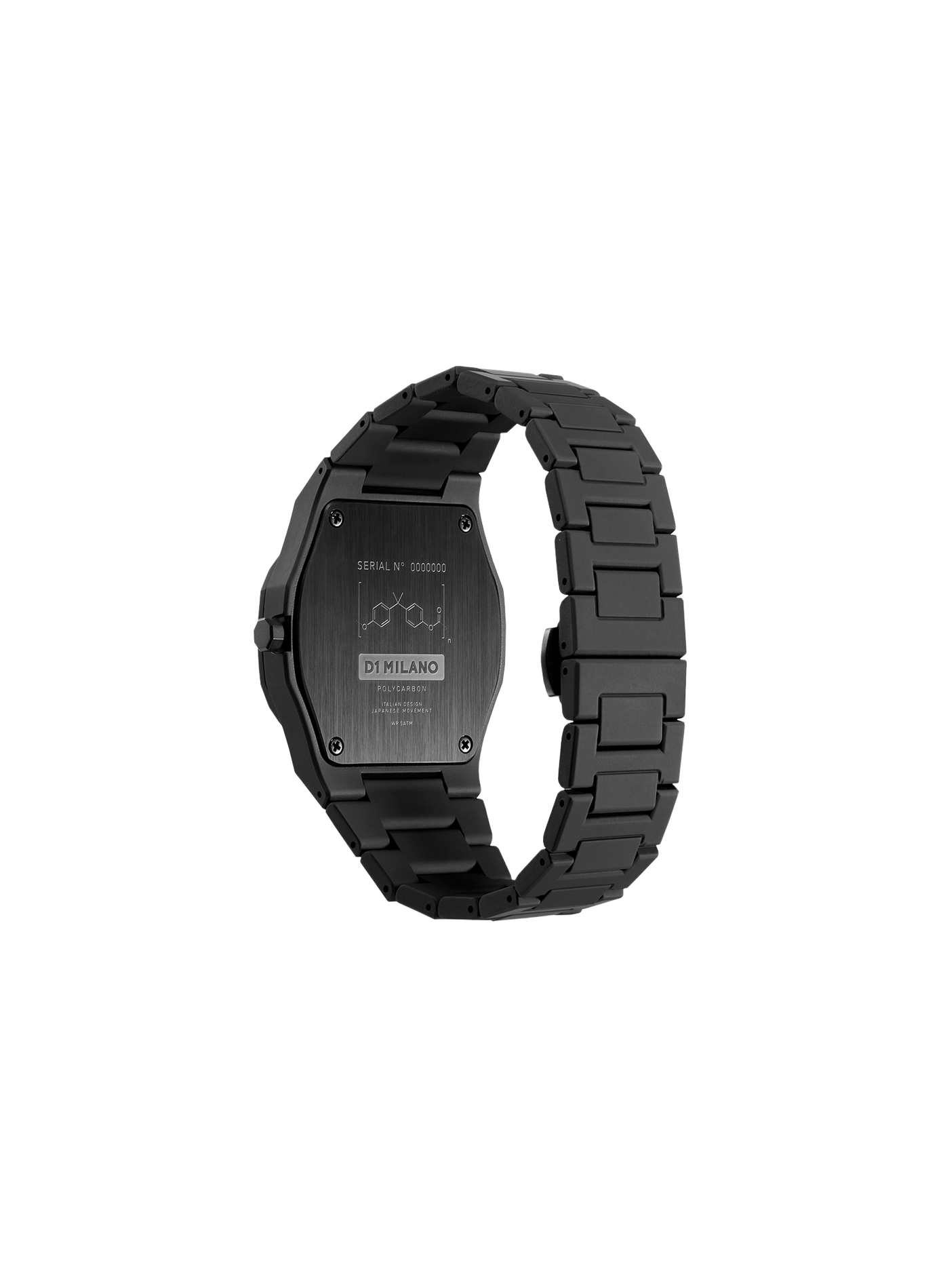 Montre Shadow en polycarbonate D1 MILANO Noir