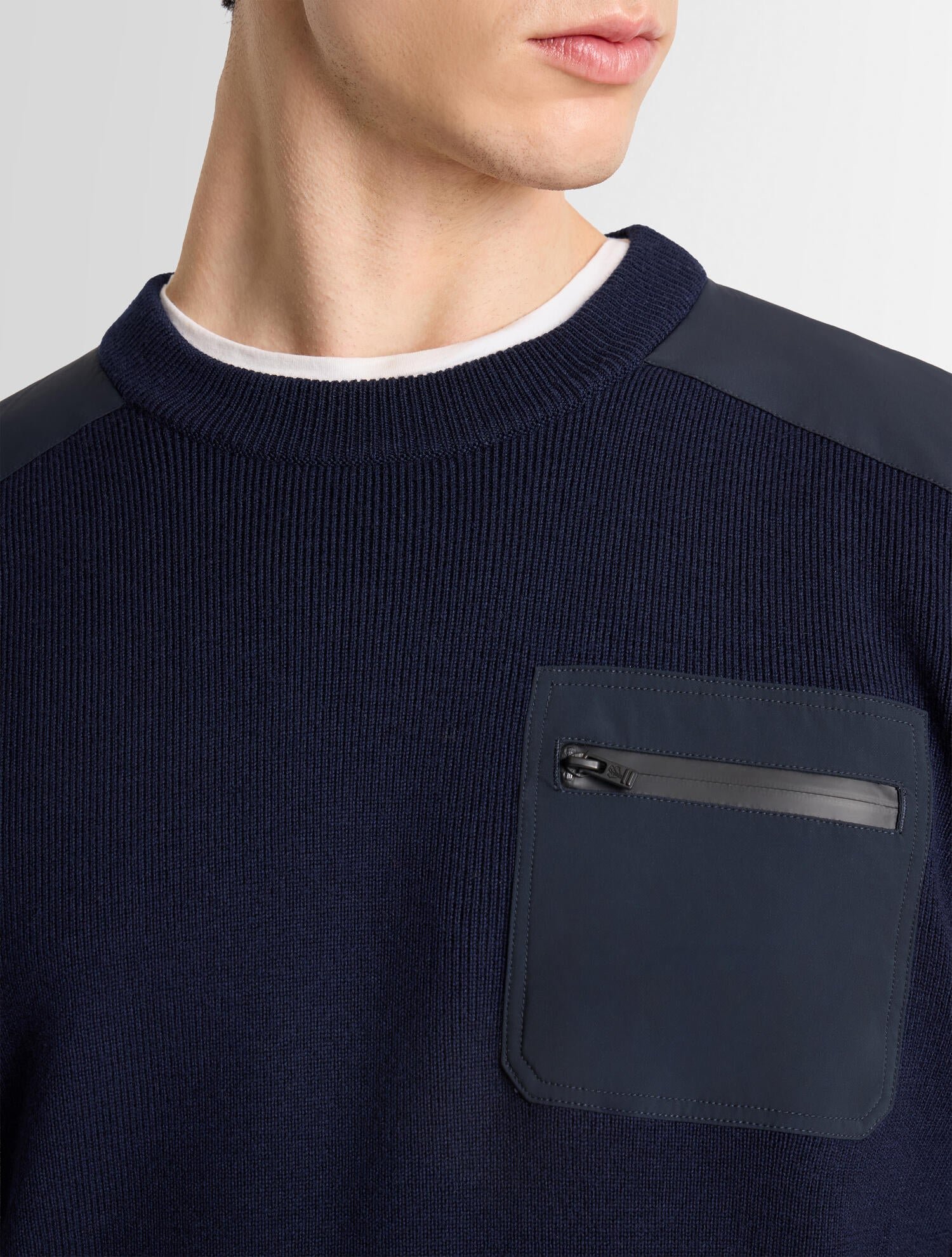 Pull tevan col rond coupe regular FUSALP Bleu