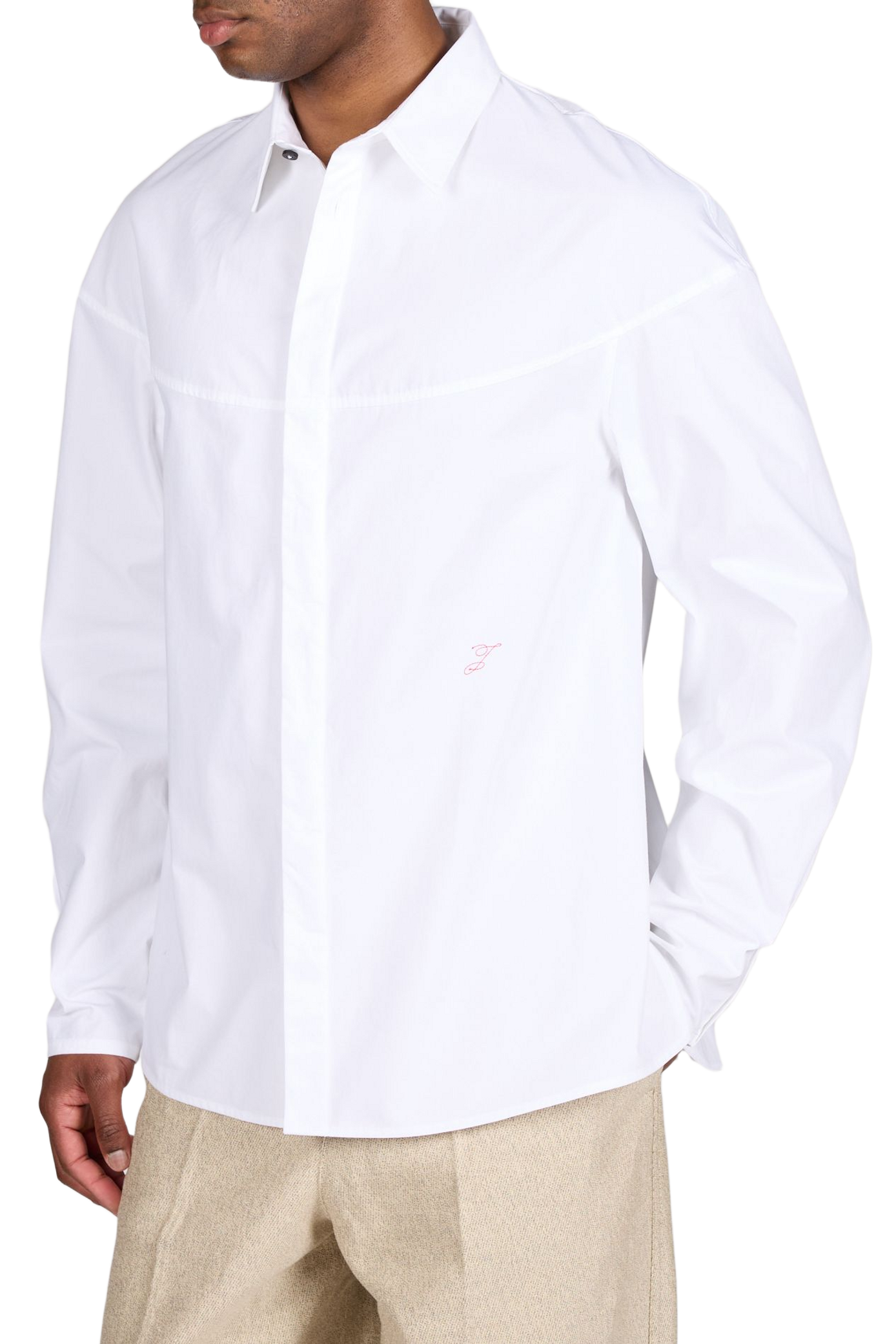 Chemise oversize en laine JACQUEMUS Blanc