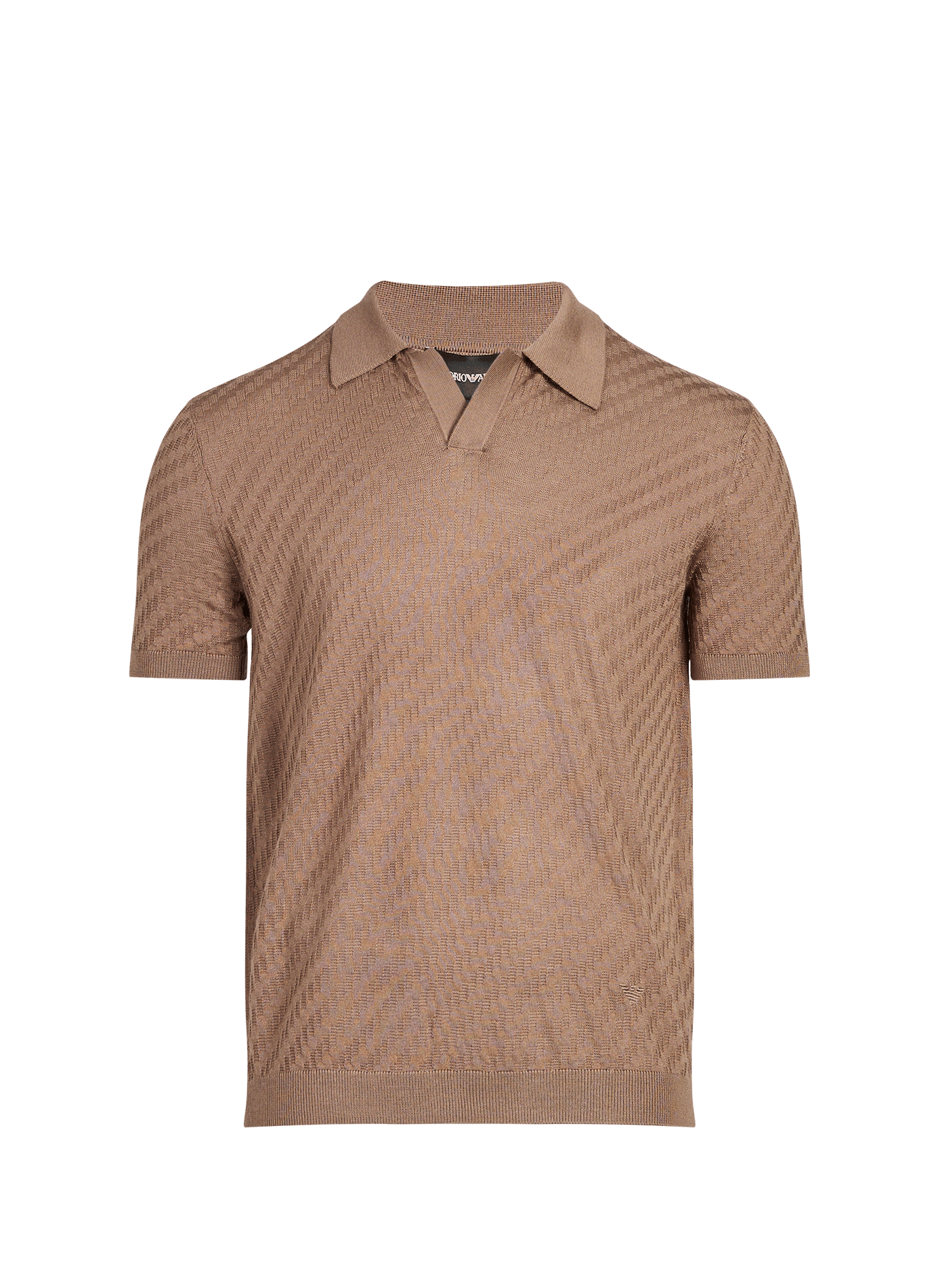 Polo manches courtes à logo EMPORIO ARMANI Marron