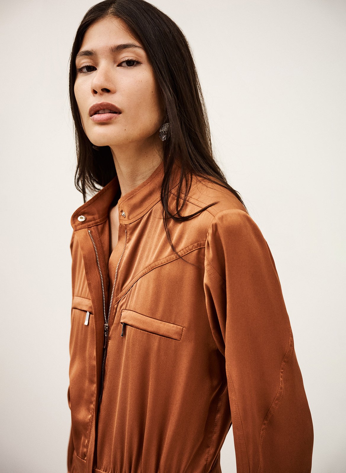 Combinaison droite satinée carmy BA&SH Rose