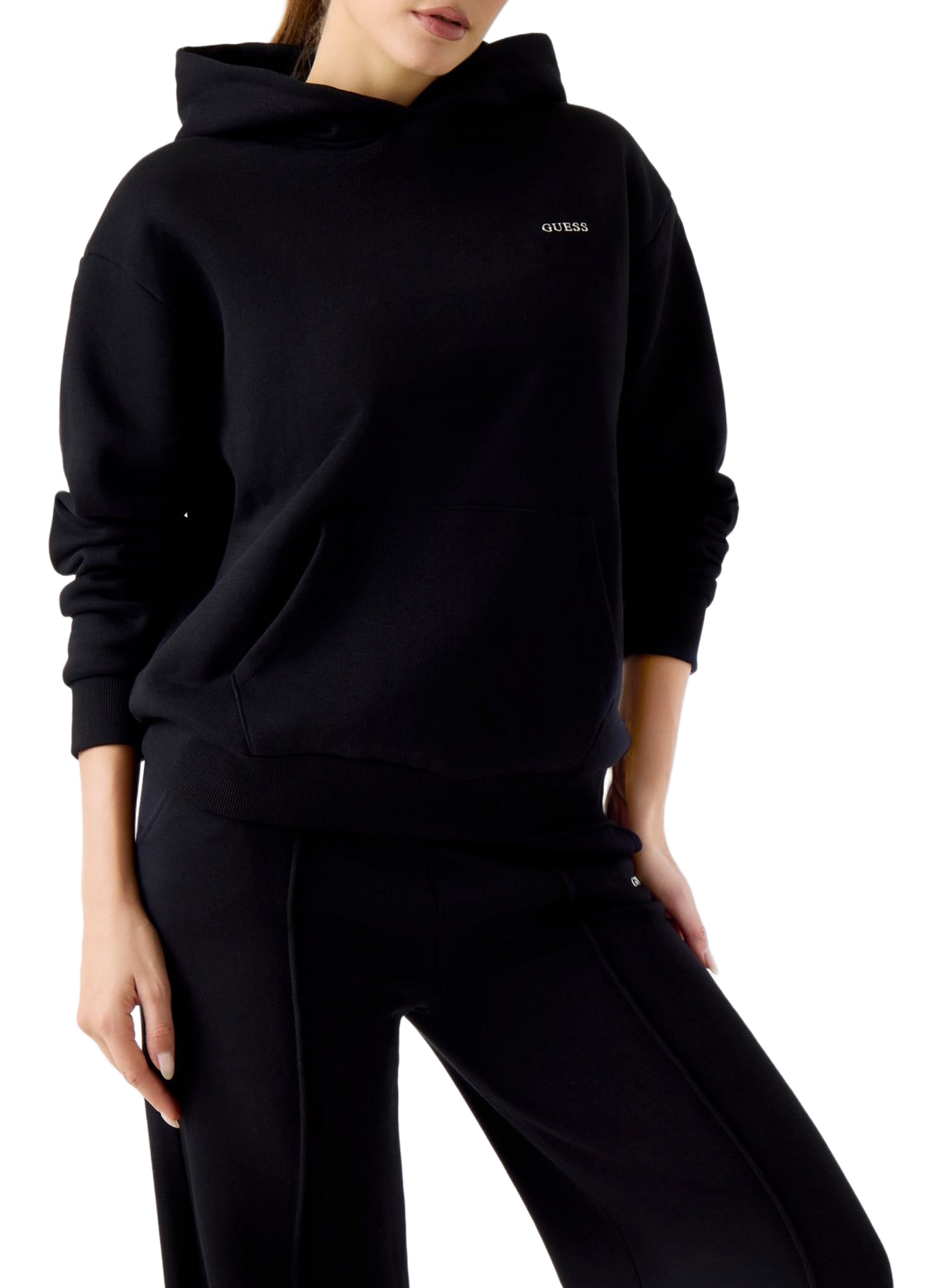 Cotton Blend Hoodie GUESS Black