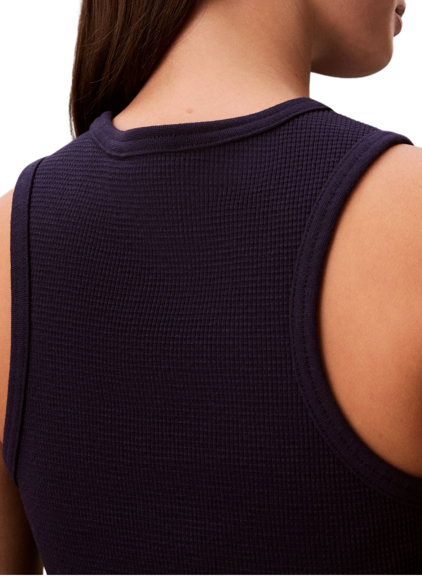 Débardeur avec écusson logo en coton mélangé CALVIN KLEIN Bleu