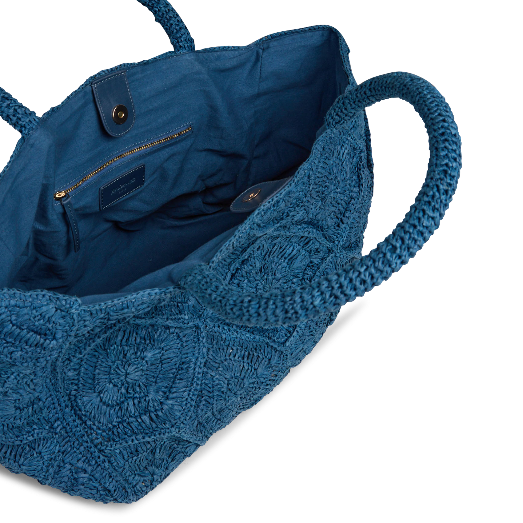 Cabas en raphia marlon MAISON 123 Bleu