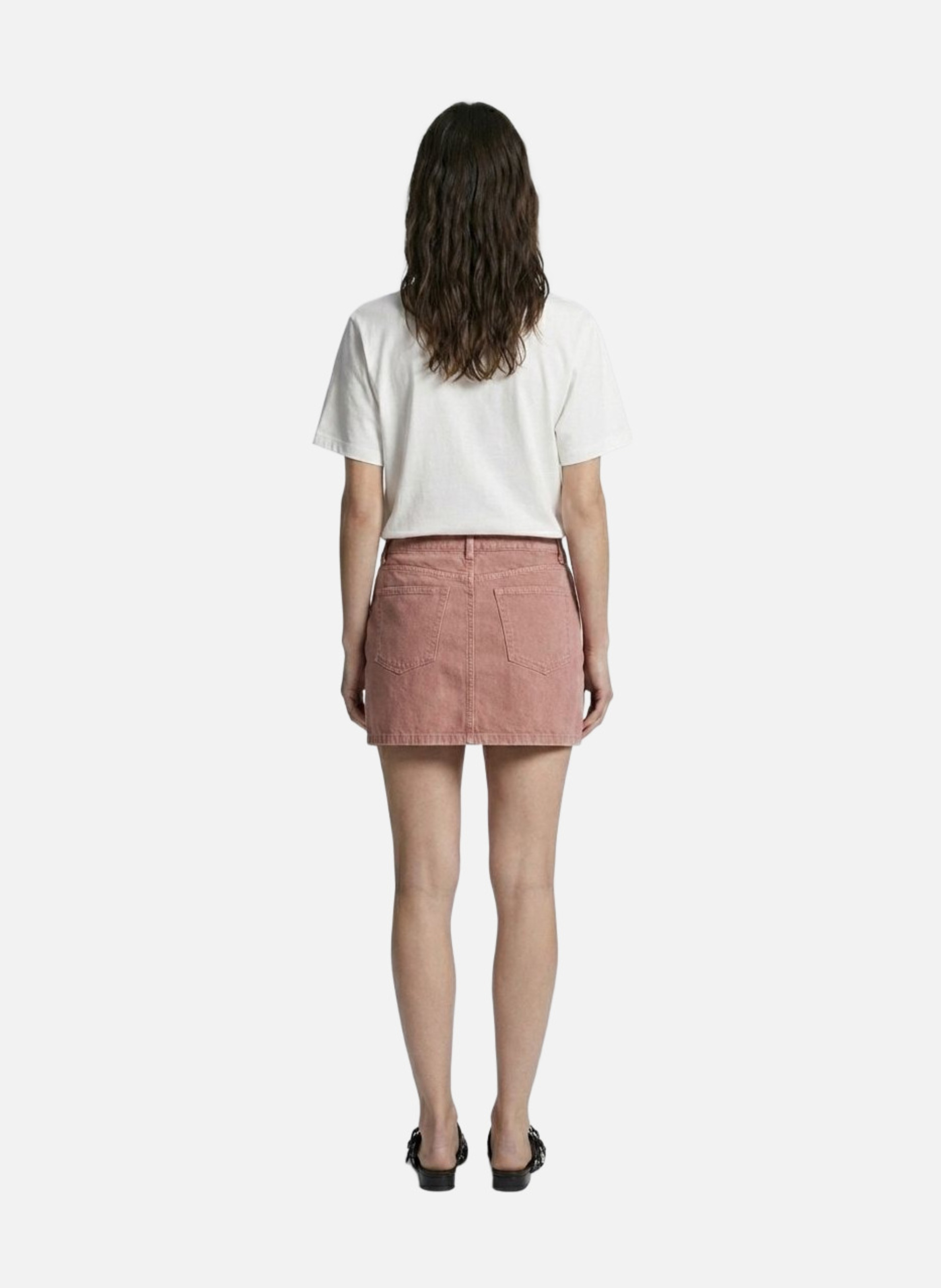 Jupe courte en denim THE KOOPLES Rose