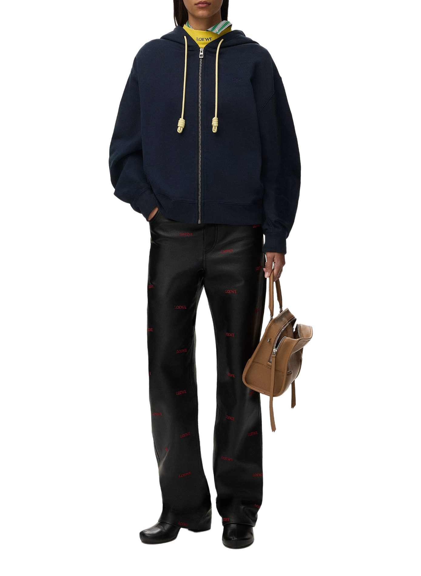 Hoodie met capuchon Flamenco van katoen LOEWE Blauw