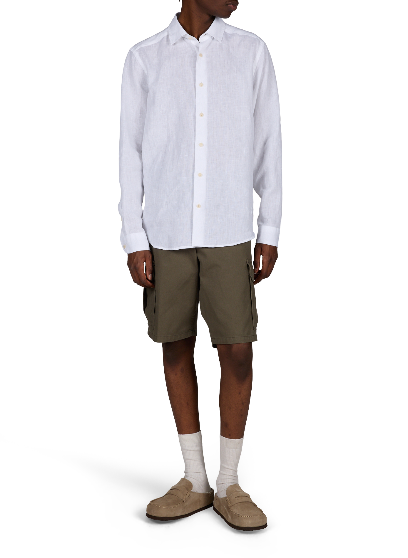 Solid classic linen shirt ETON White