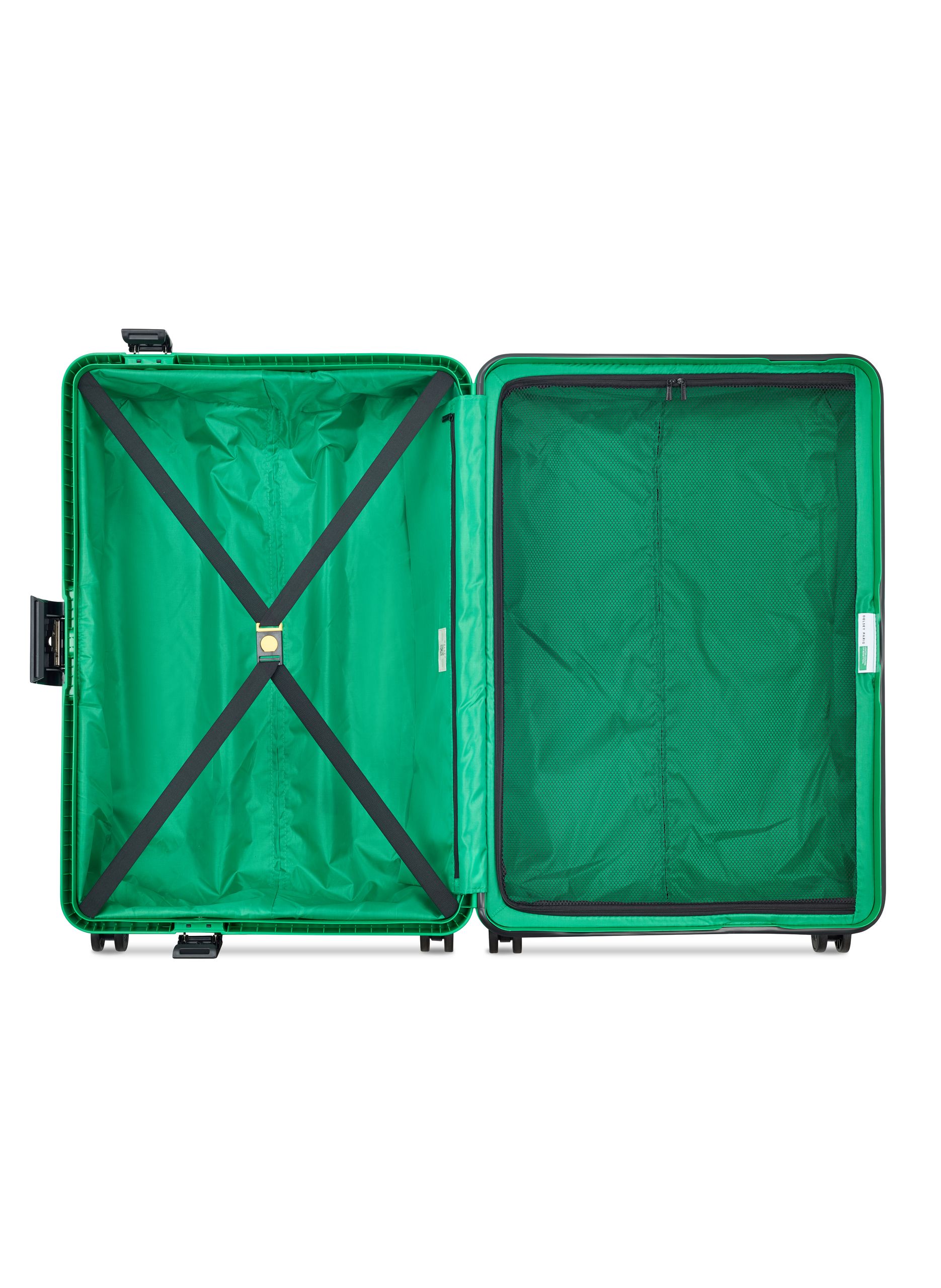 Valise soute rigide taille xl - color block hardside DELSEY PARIS Vert
