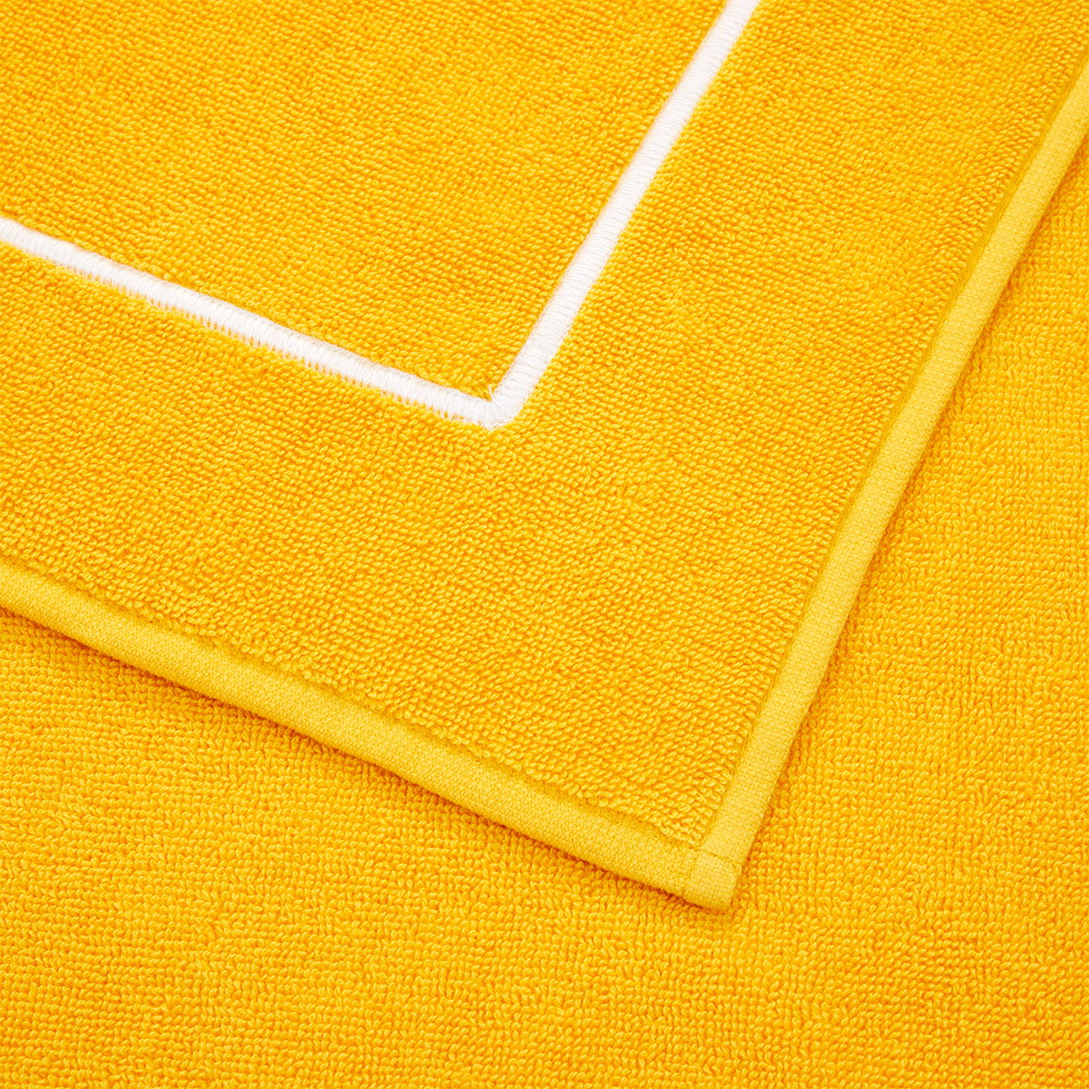 Serviette de plage  en coton, croisière YVES DELORME Jaune