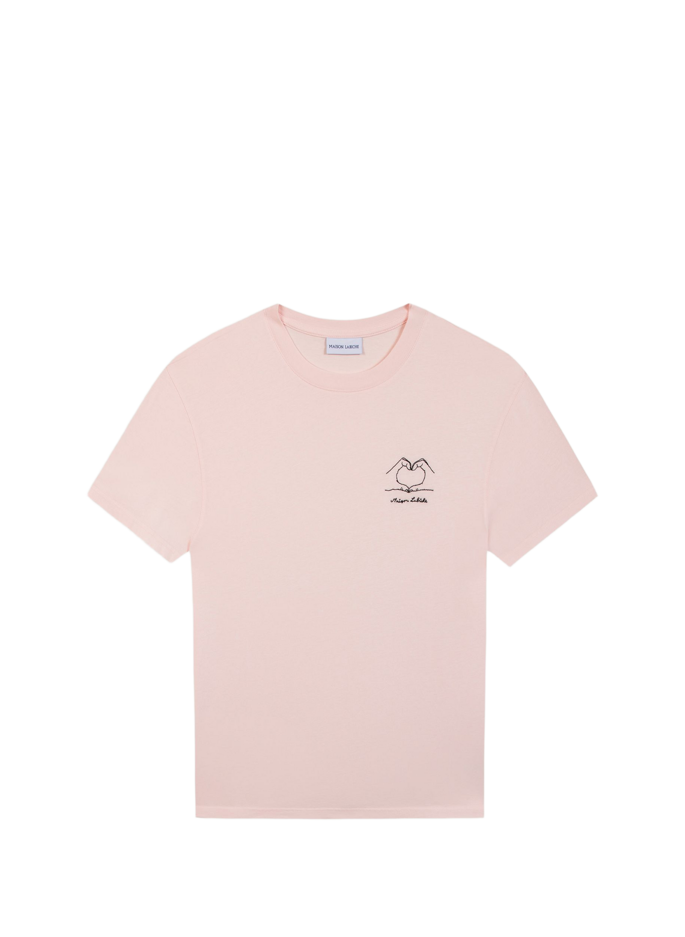 Solid T-shirt with embroidery MAISON LABICHE Pink