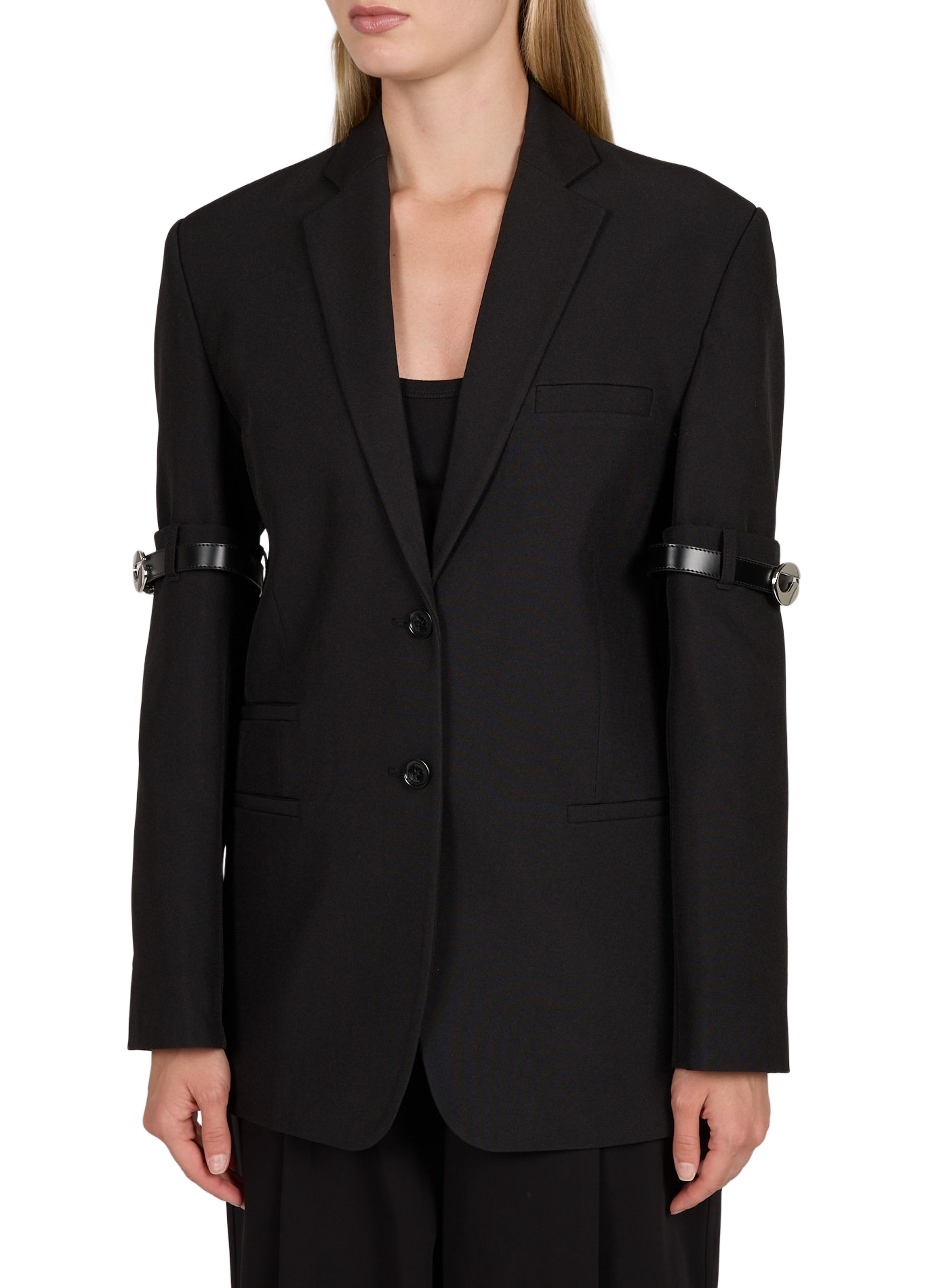 Blazer structuré avec ceinture logotypée COPERNI Noir