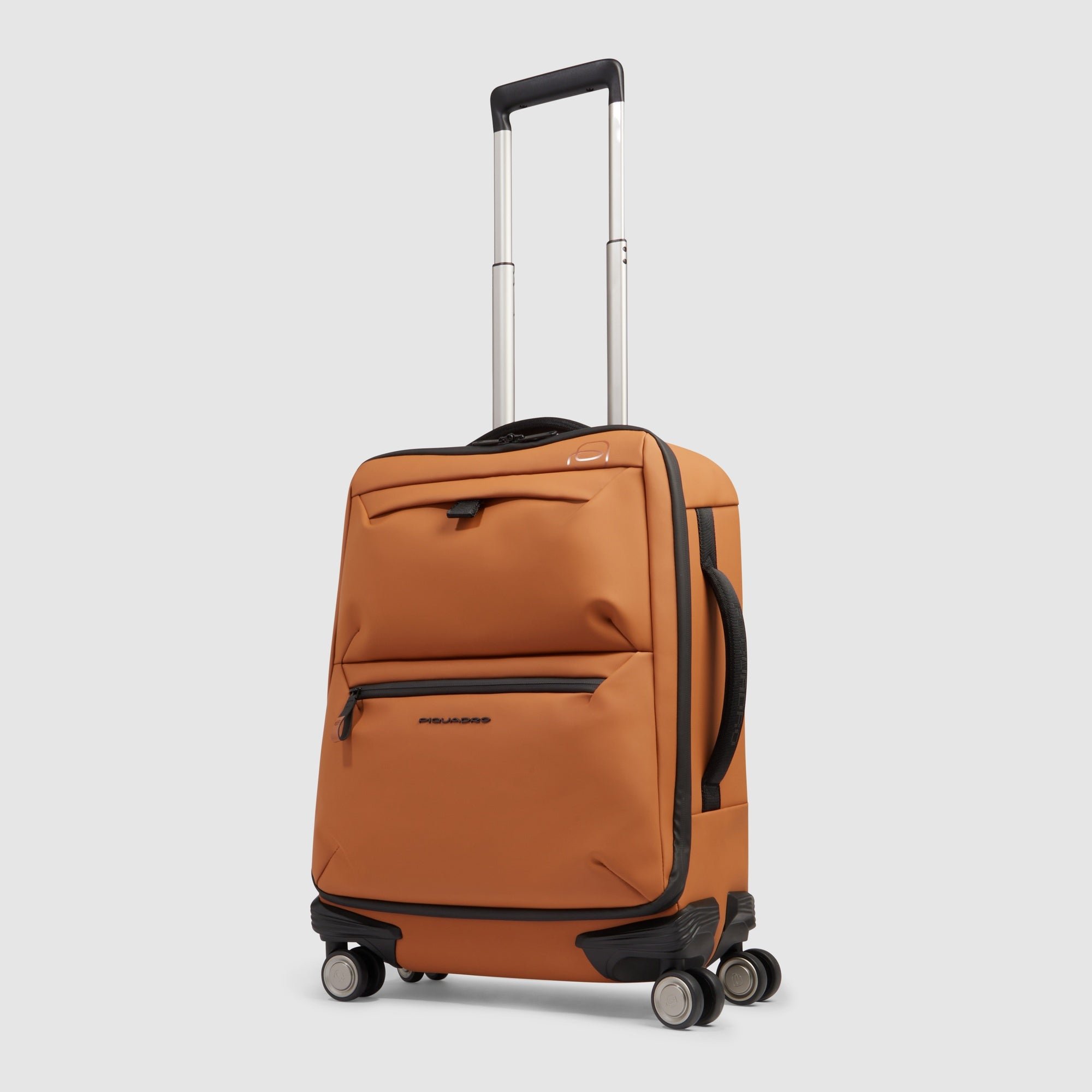 Slanke waterafstotende handbagagekoffer met 4 wielen PIQUADRO Bruin
