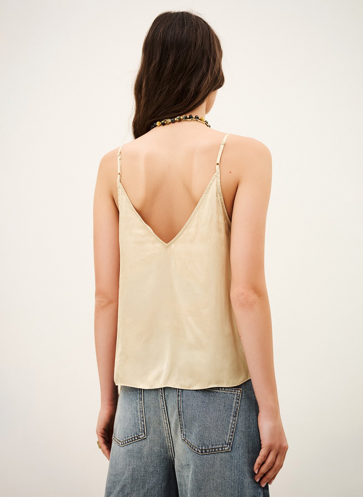 Top oversized V-hals Clovis | Beige BA&SH Dames