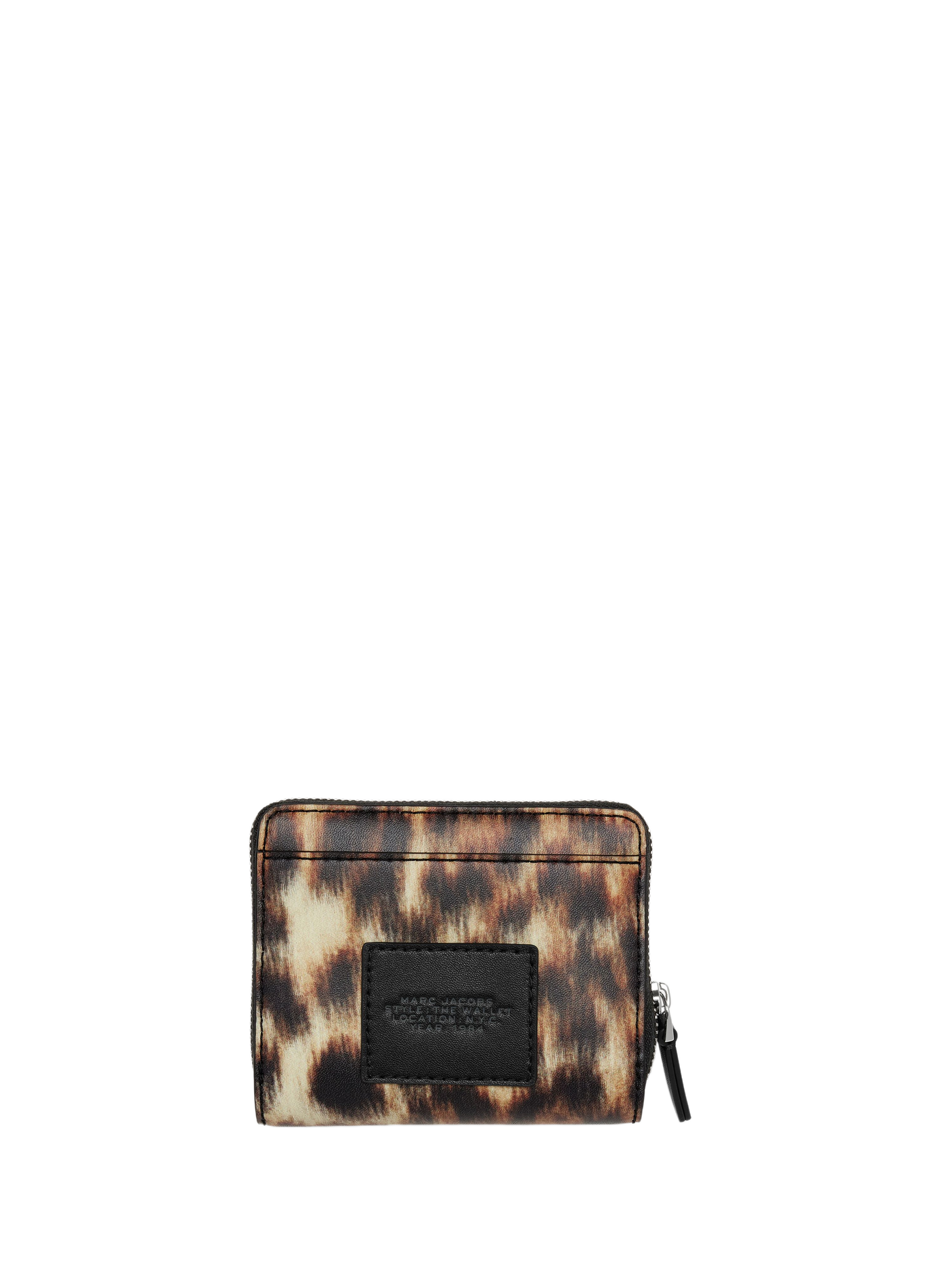 Portfeuille The Mini Compact imprimé en cuir MARC JACOBS Marron