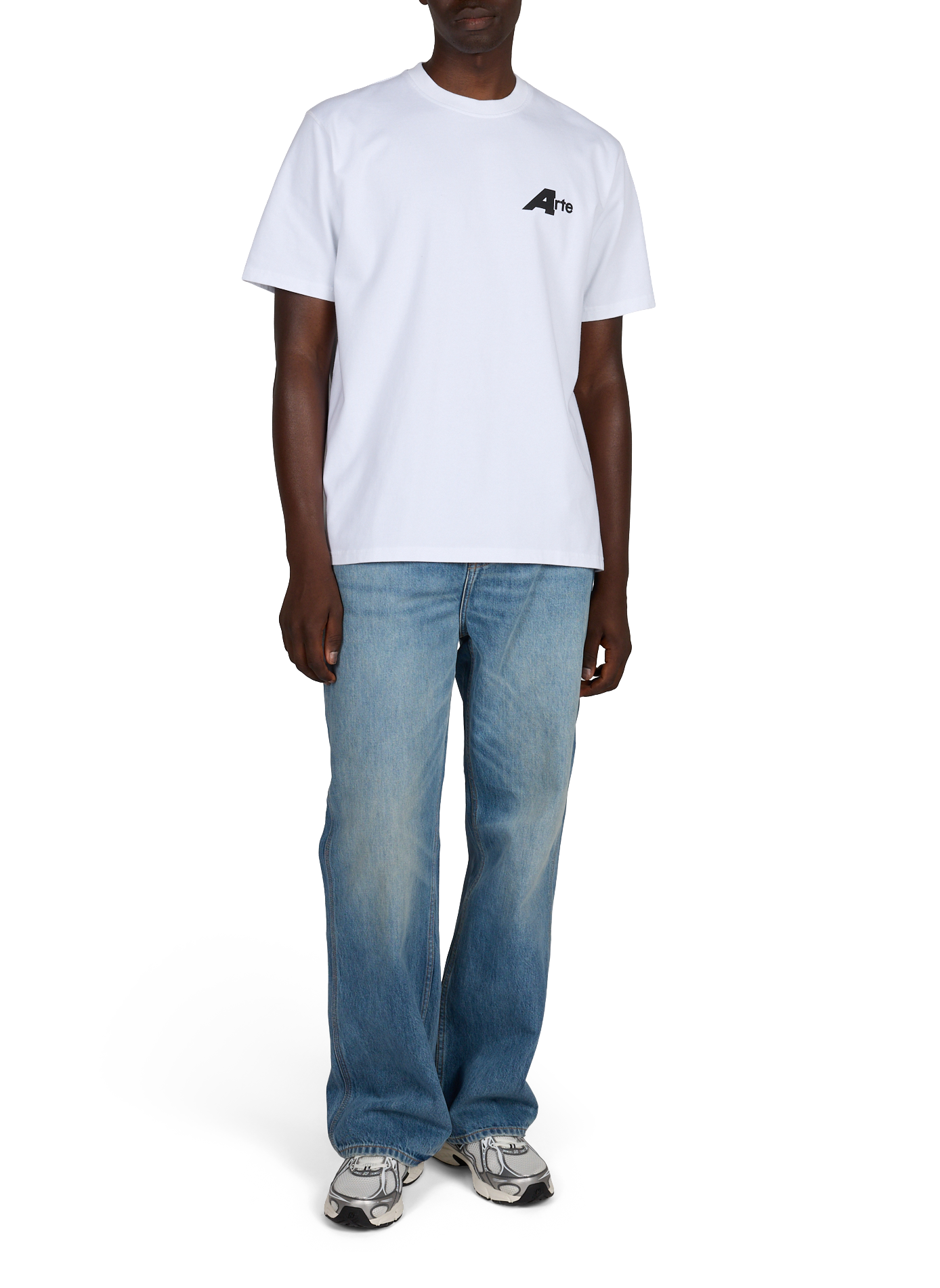 Tee-shirt oversize col rond en coton imprimé ARTE ANTWERP Blanc
