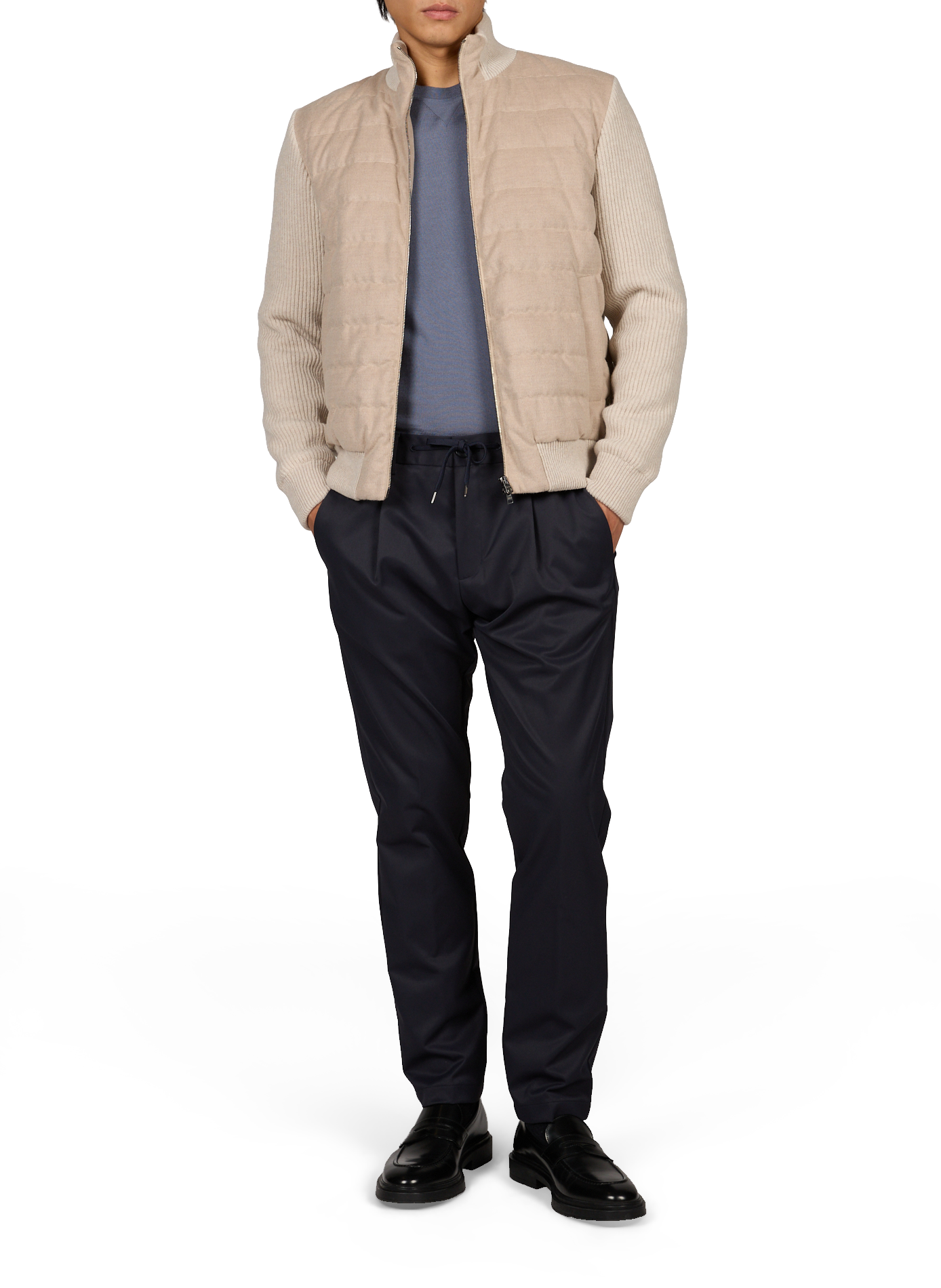 Quilted straight jacket HERNO Beige