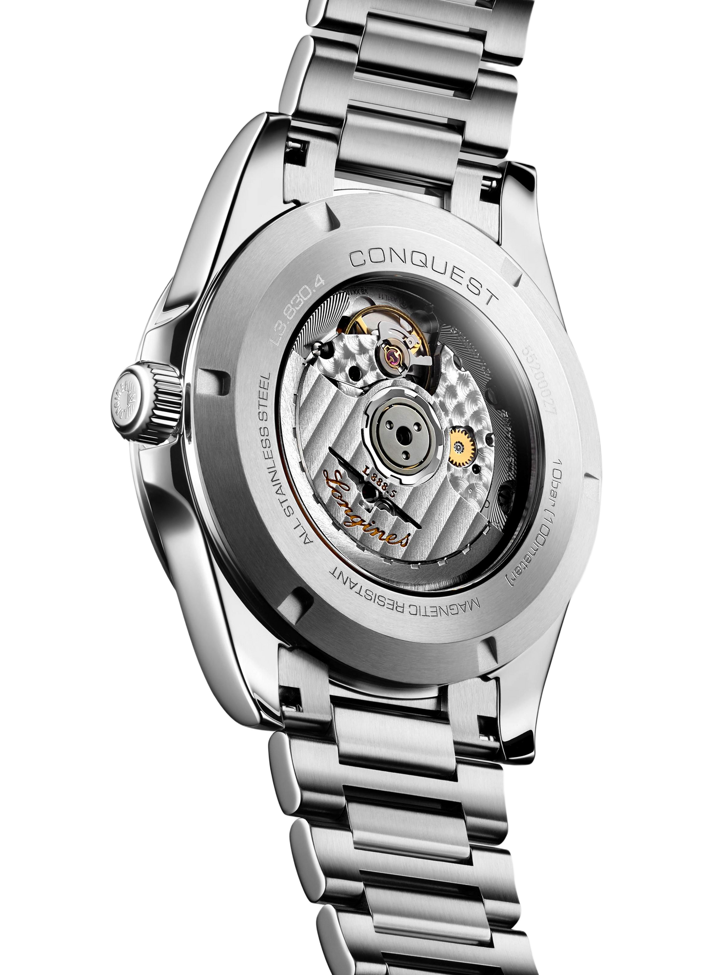 Montre automatique Conquest 2023 en acier inoxydable LONGINES Blanc