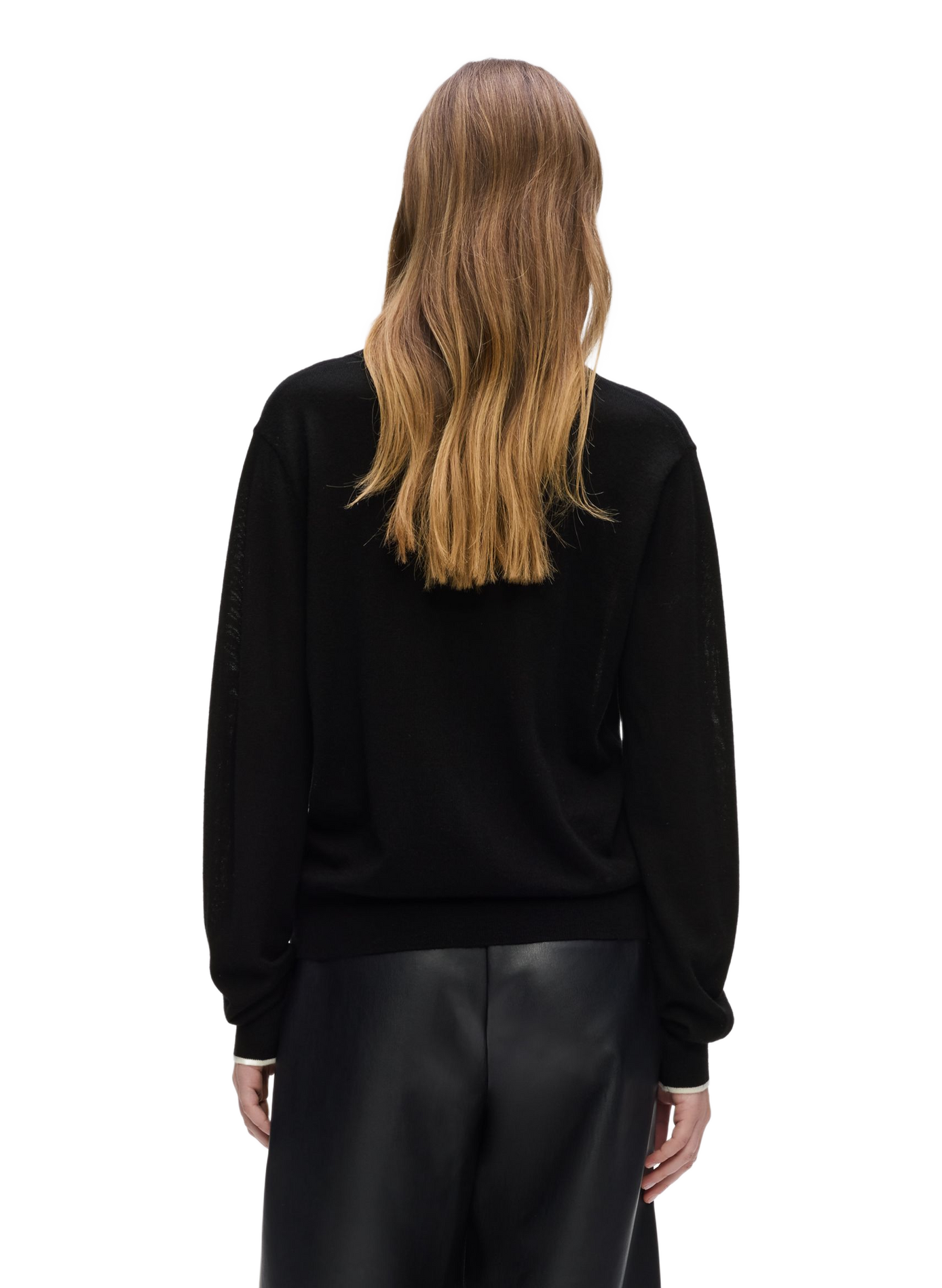 V-neck wool vest KARL LAGERFELD Black