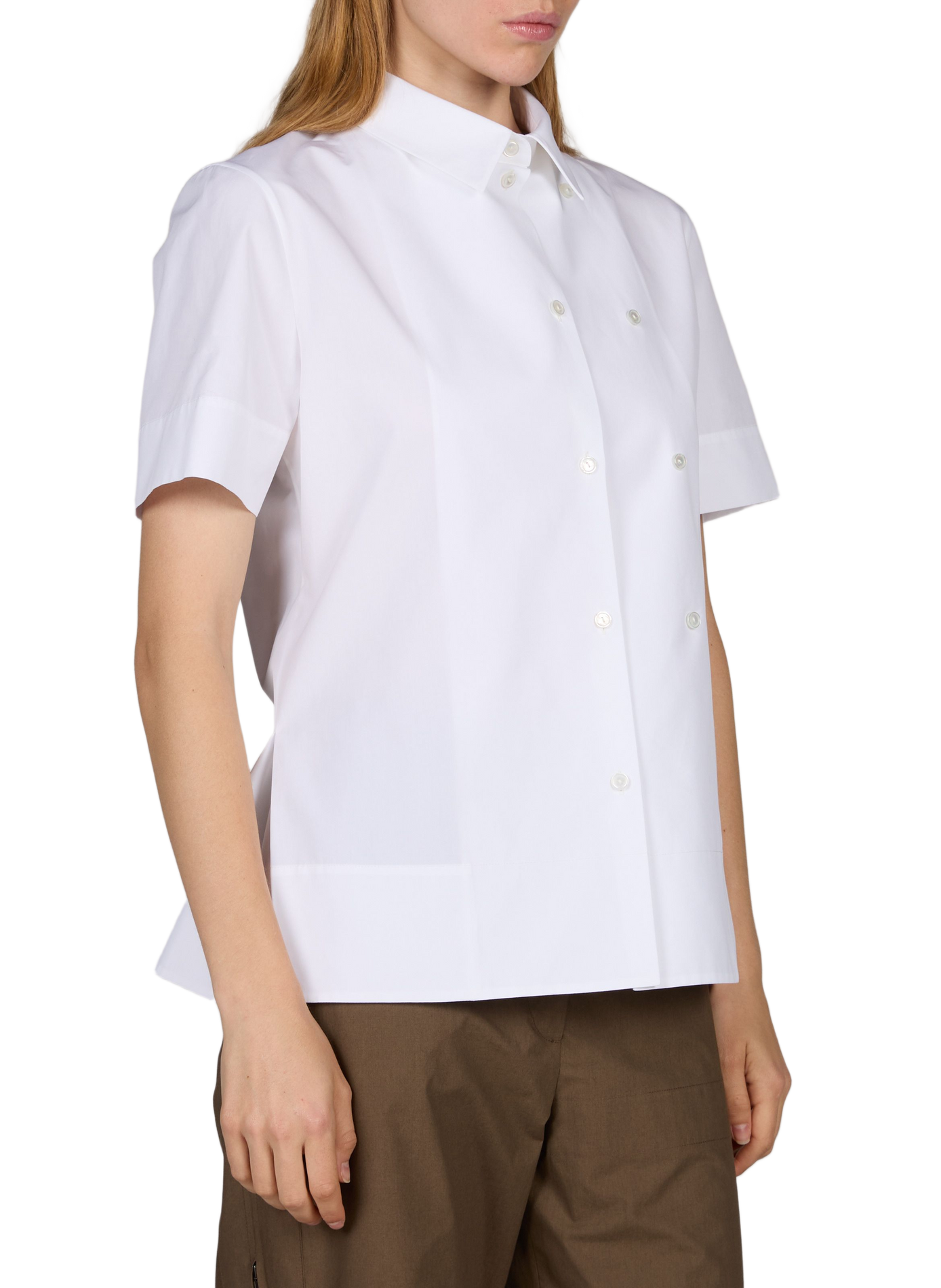 Chemise droite en coton CALVIN KLEIN COLLECTION Blanc