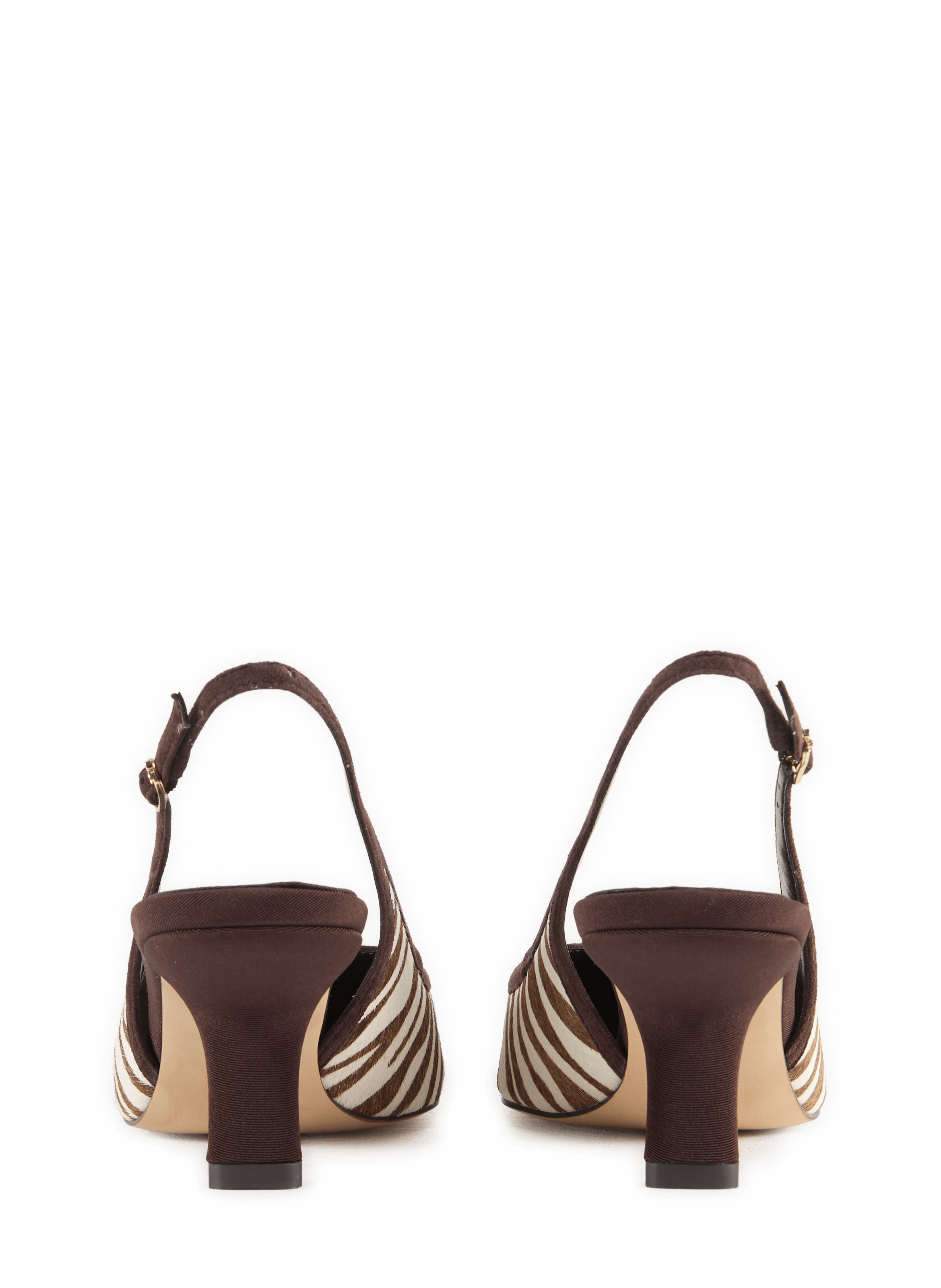 Slingback Bianka met zebraprint in leer SAM EDELMAN Veelkleurig