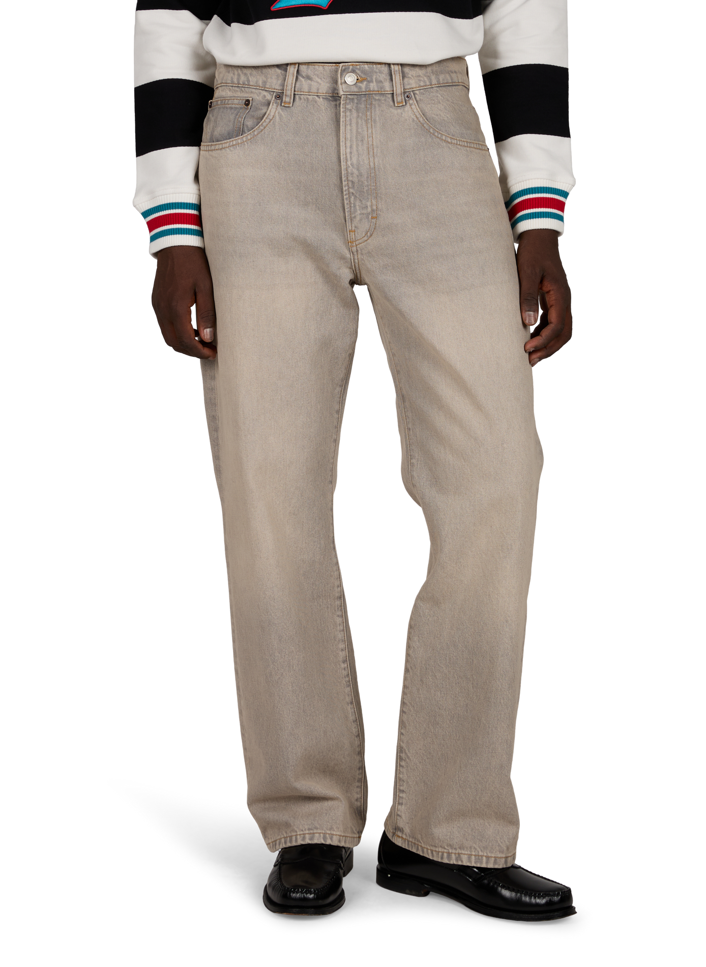 Relaxed straight-leg cotton jeans JEANERICA DENIM Blue