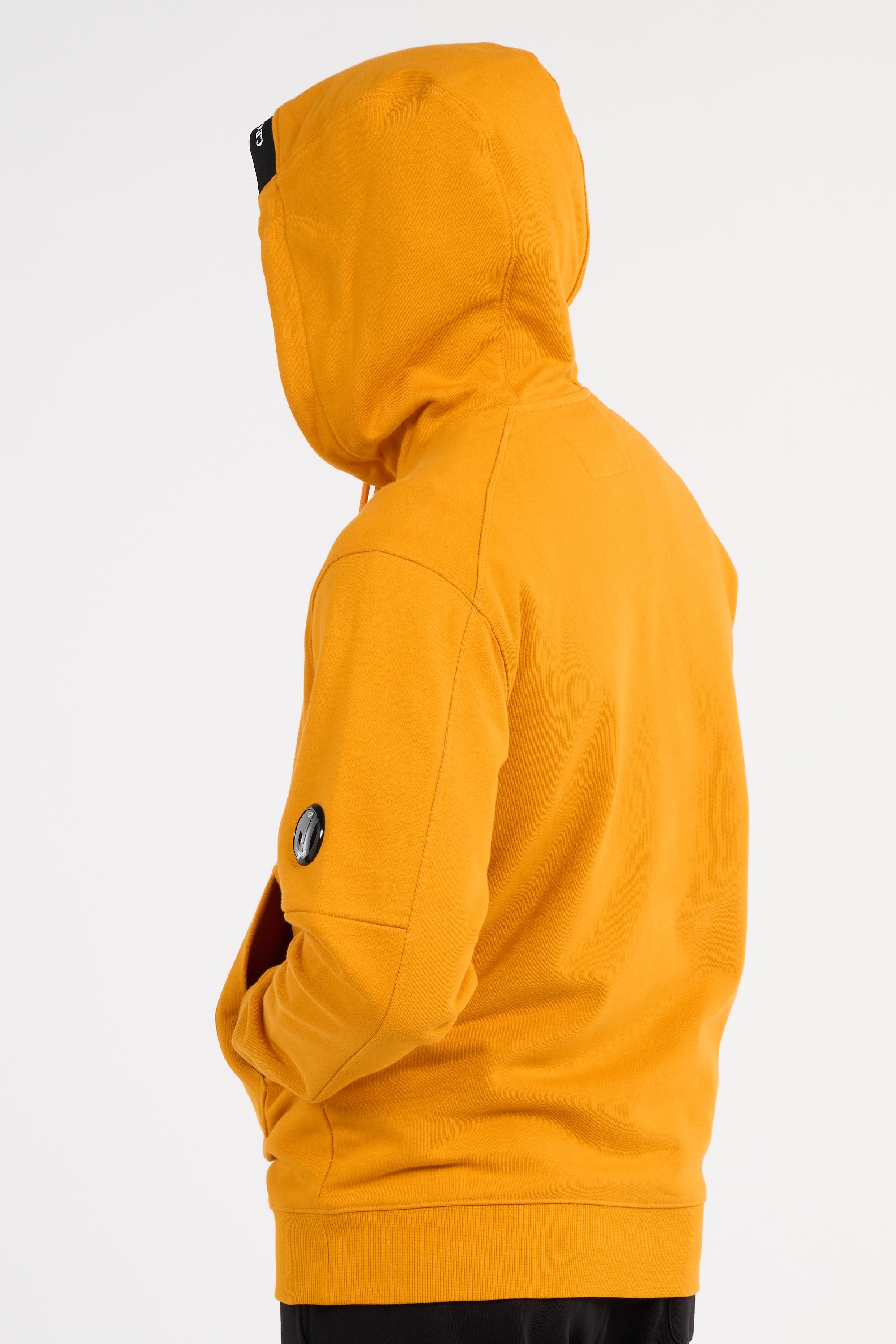 Hoodie diagonal raised fleece hooded lens sweatshirt CP COMPANY Orange