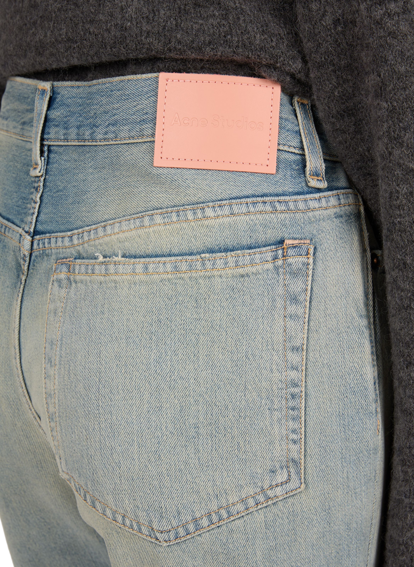 Pantaloni diritti con inserto in misto cotone ACNE STUDIOS Blu
