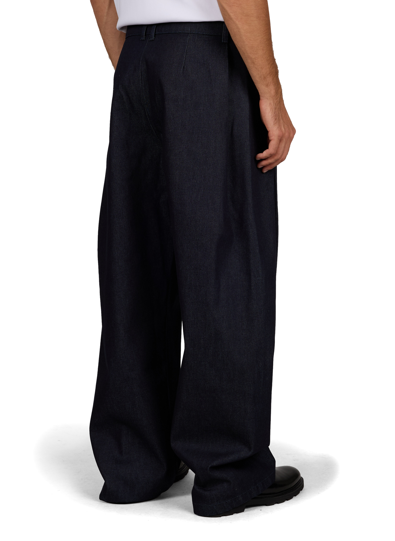 Raw wide leg cotton jeans SEVENTH Blue