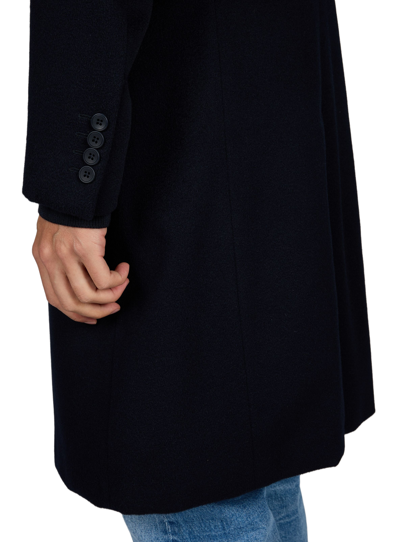 Rechte jas met knopen van kasjmier EMPORIO ARMANI Blauw