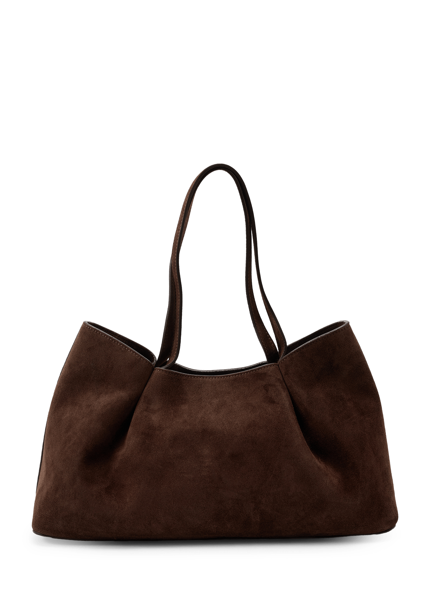 Dimple Tote Suede Tasche aus Leder ELLEME Braun
