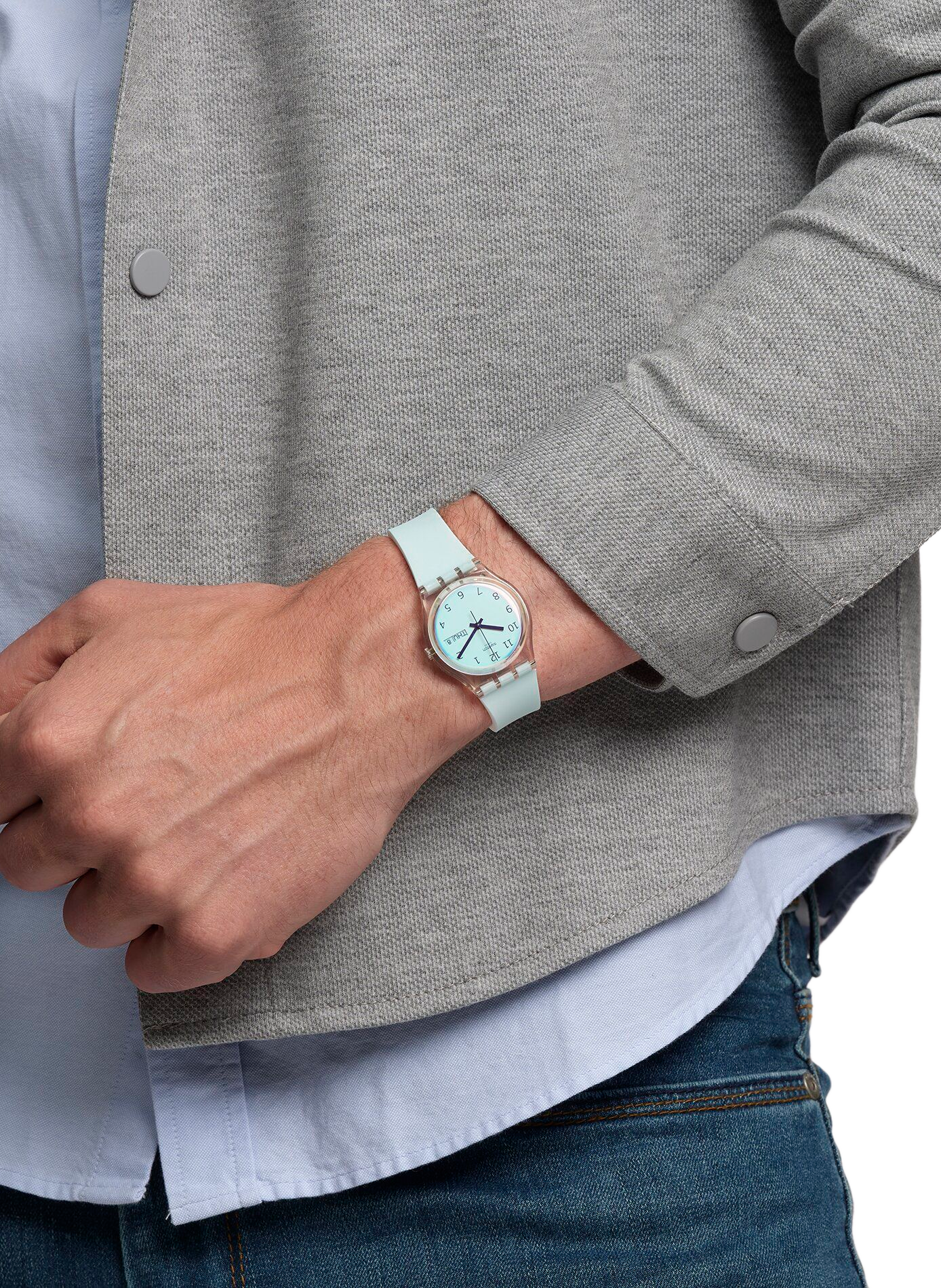Montre quartz Ultraciel en silicone SWATCH White